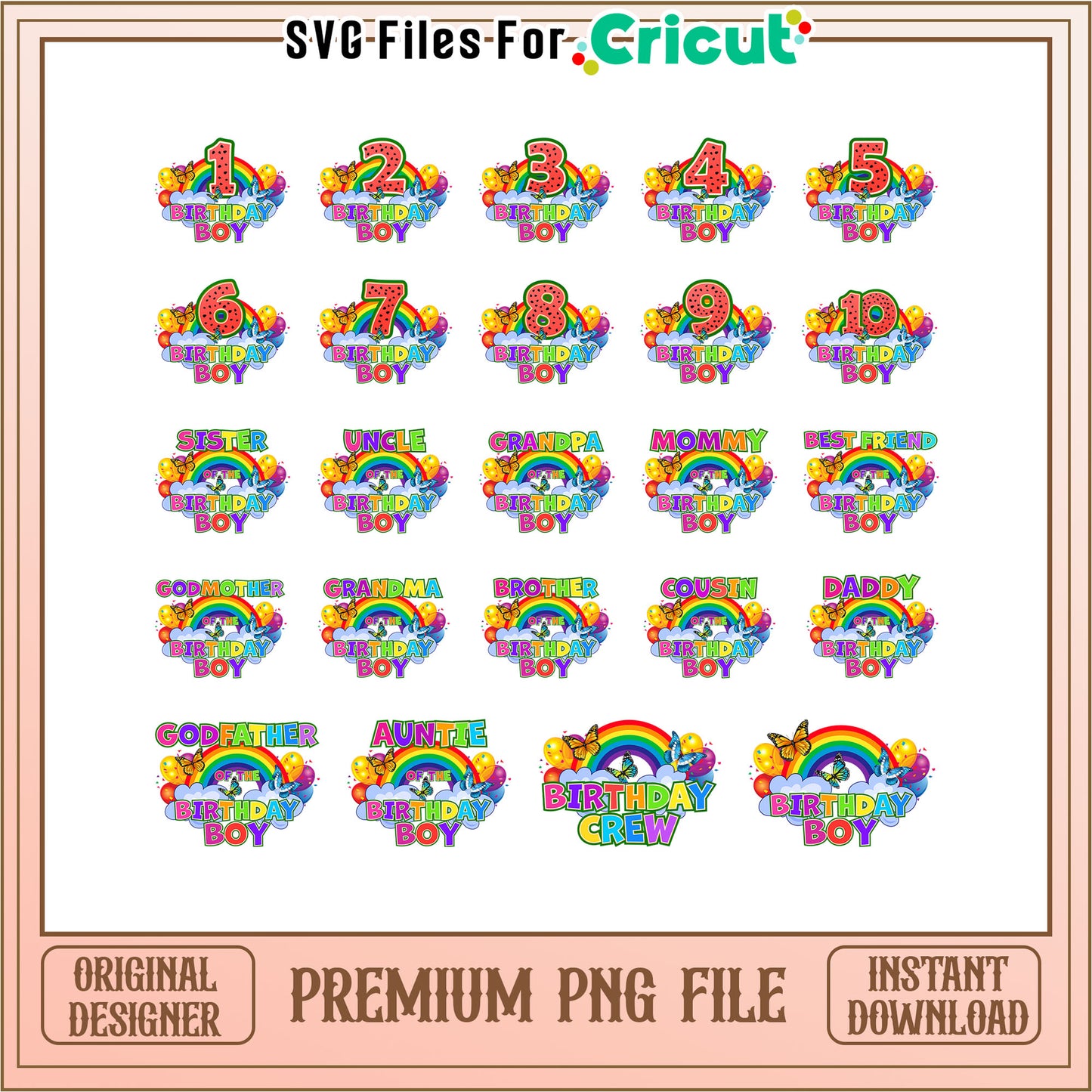 Cocomelon birthday boy numbers bundle png, cocomelon happy birthday png