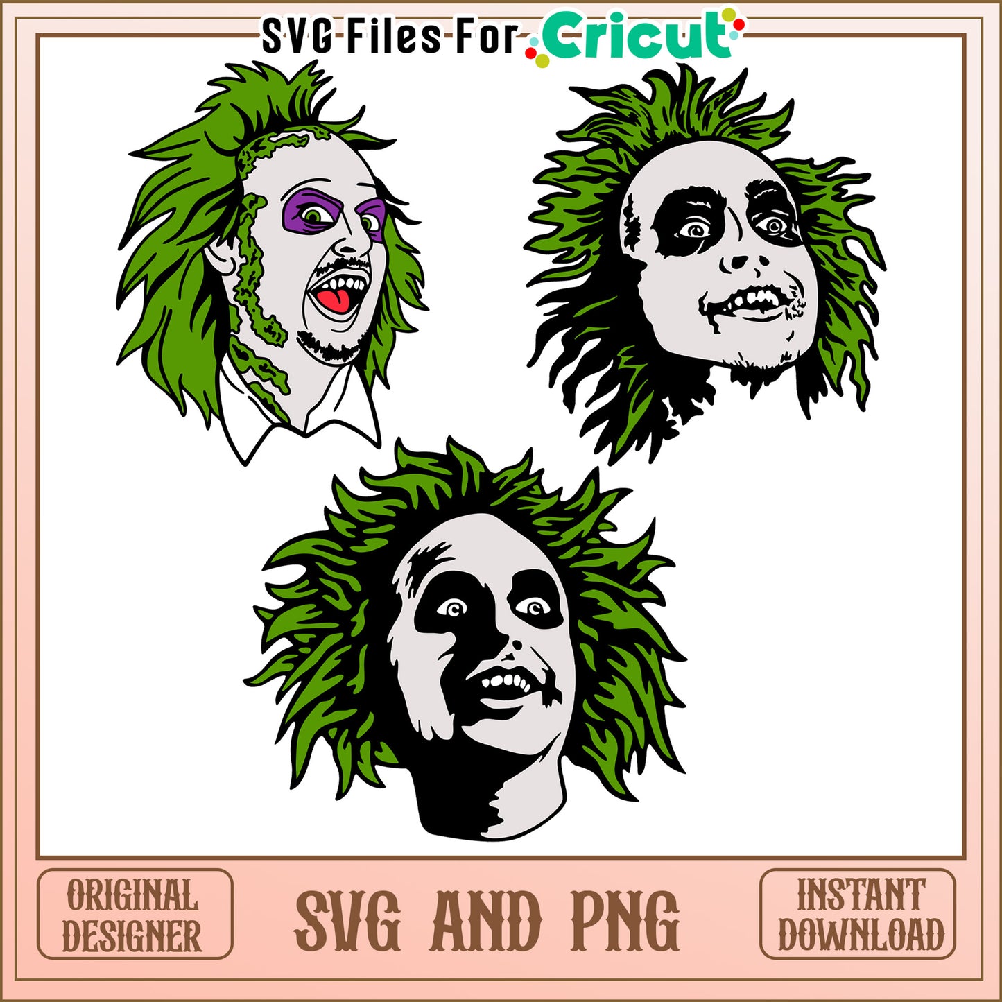 Beetlejuice face bundle design svg, beetlejuice cartoon svg,