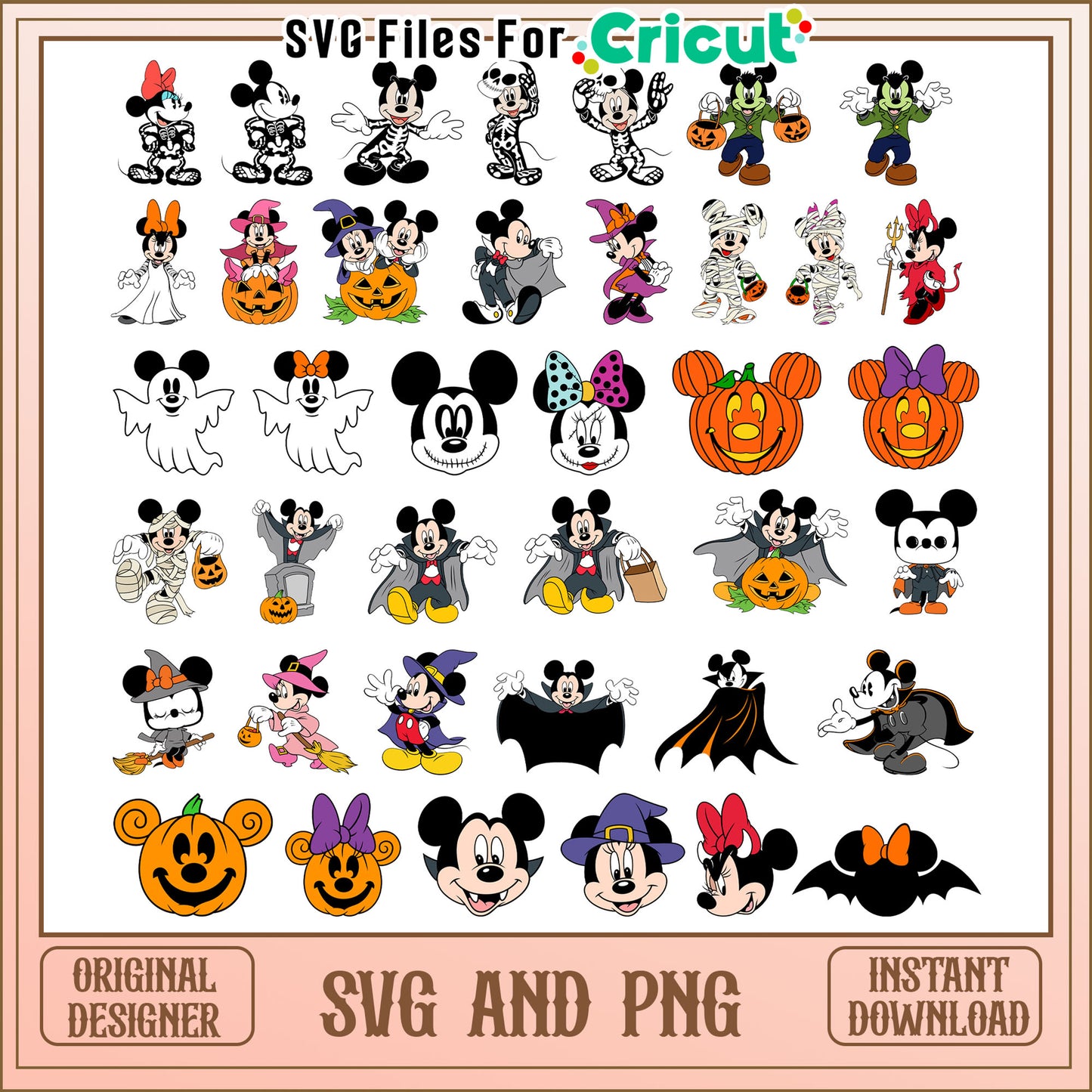 Mickey friends halloween bundle svg, mickey and friends halloween svg
