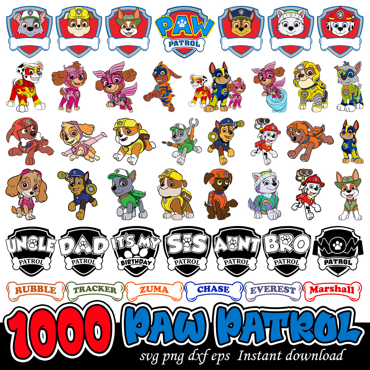 Paw Patrol Bundle svg Files, Superdogs svg bundle, Paw Patrol cartoon svg
