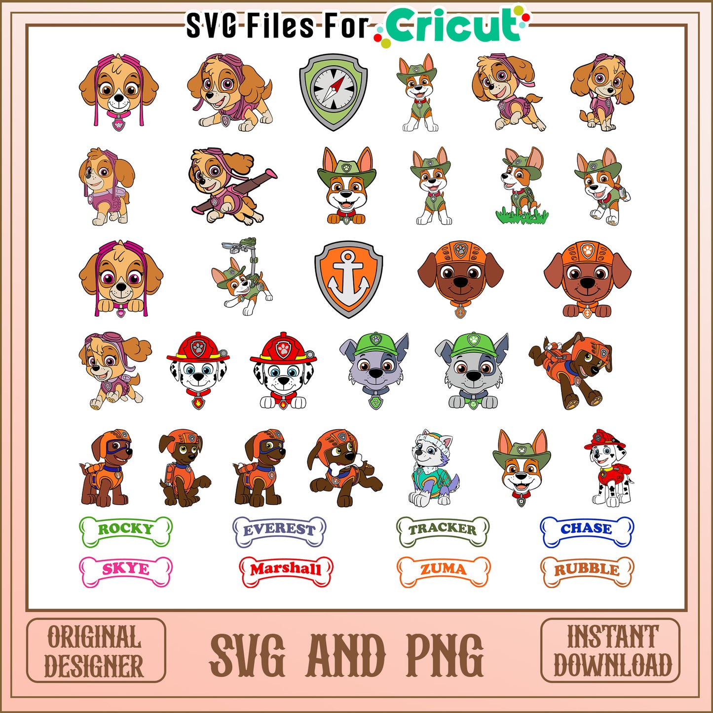 Paw patrol cartoon svg bundle, paw patrol svg, cartoon svg