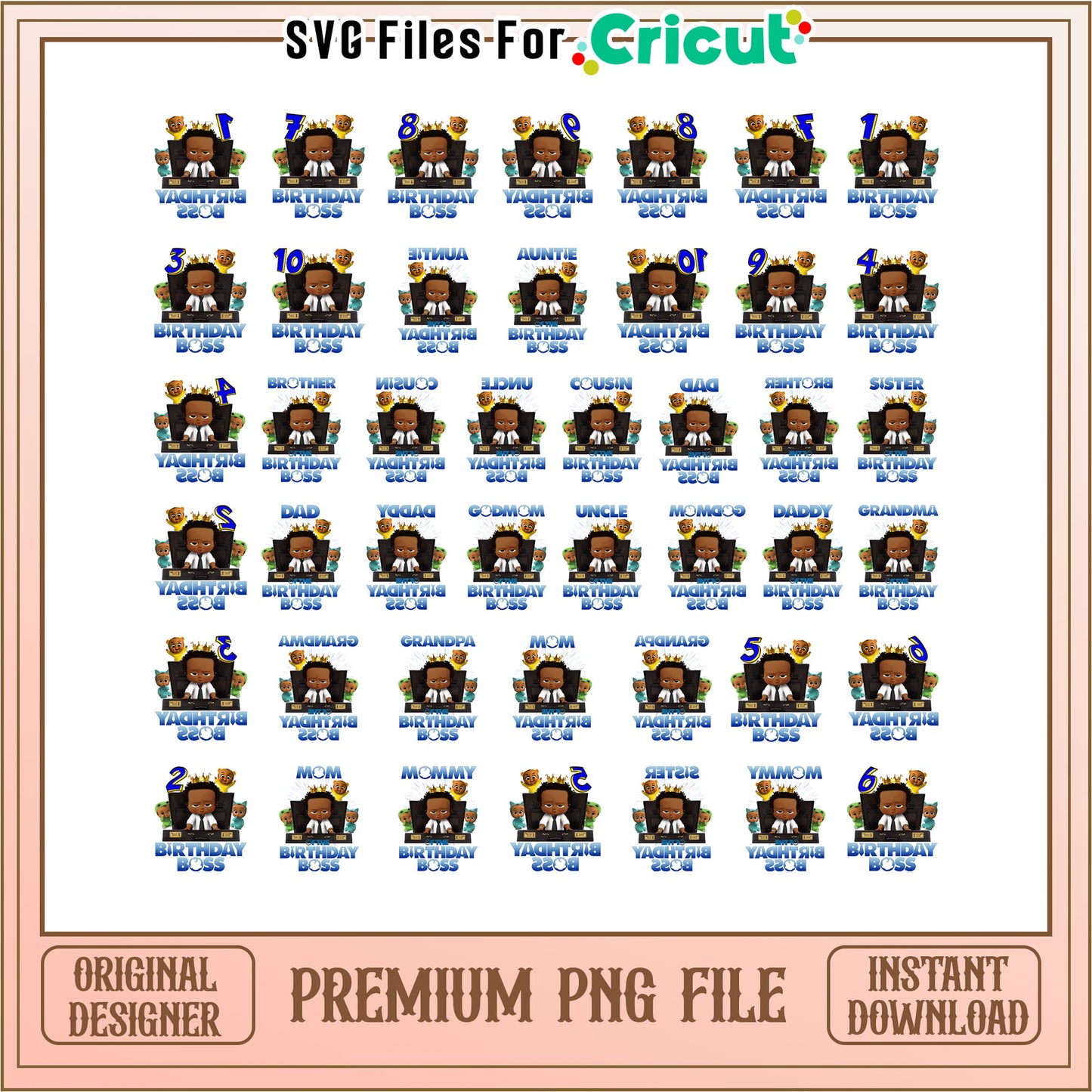 Boss baby birthday boy bundle png, the boss baby png, cartoon png