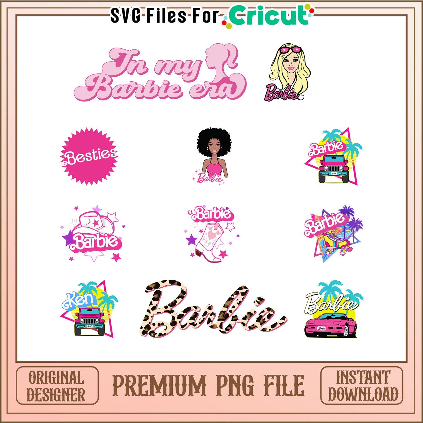 In my barbie era bundle png, summer barbies png, barbie png