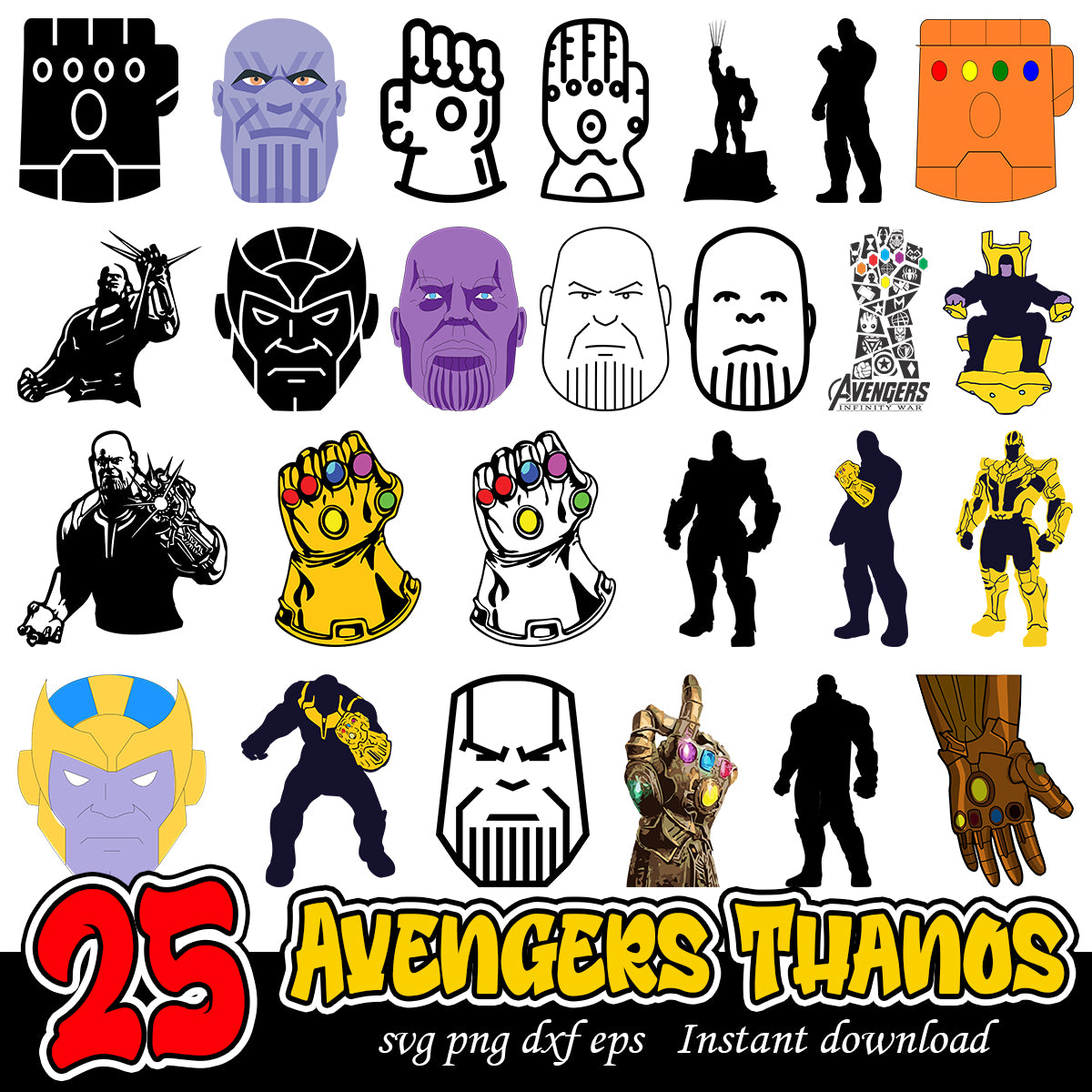 Avengers Thanos svg bundle, Marvel Avengers movies svg bundle