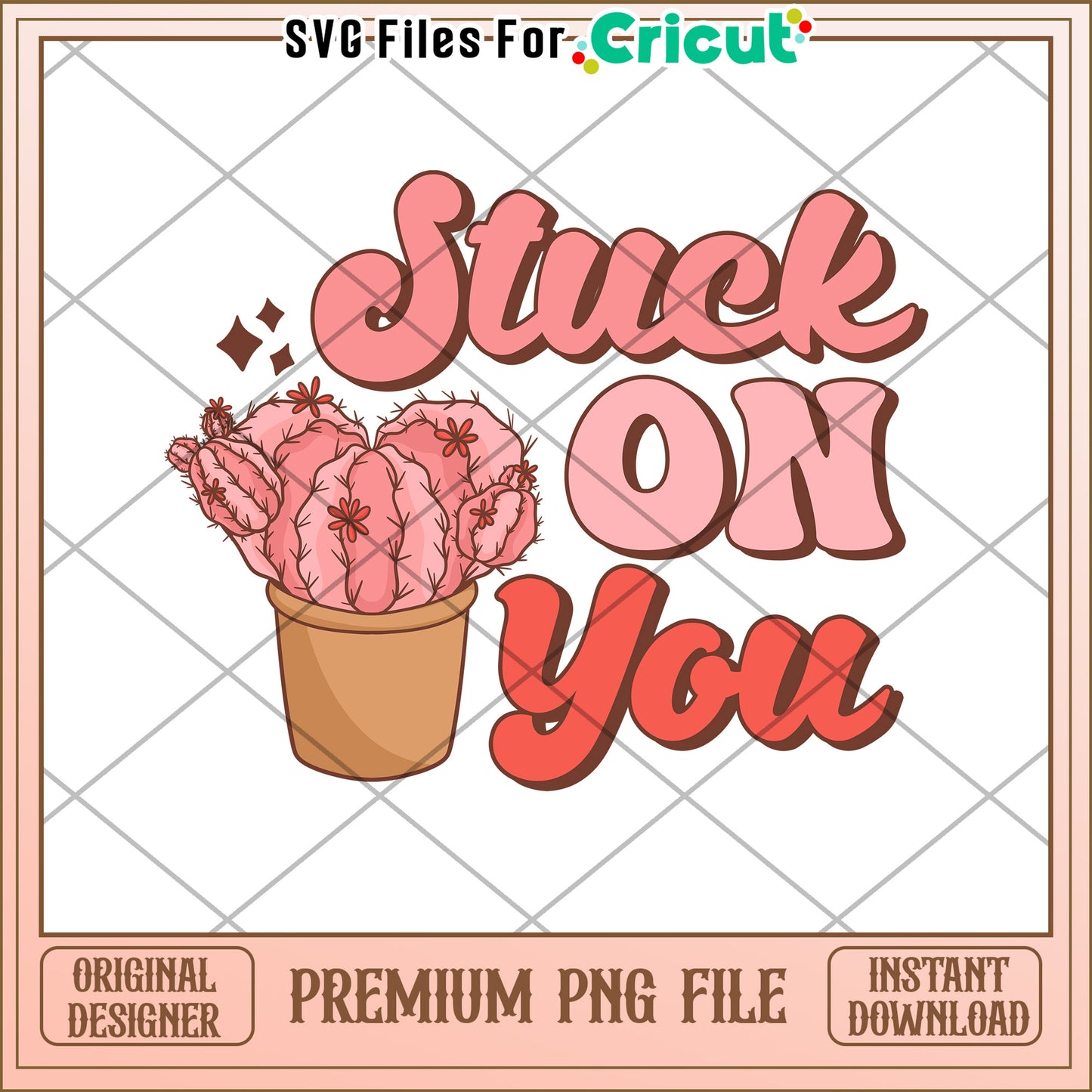 Cactus Succulent PNG Stuck On You Design