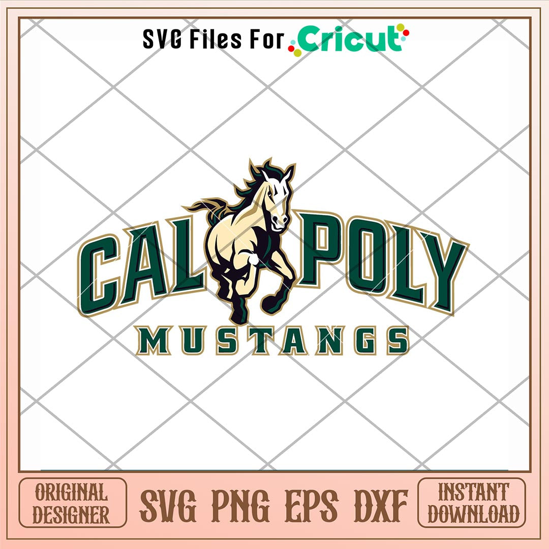 Cal Poly Mustangs Logo Svg, Cal Poly Mustangs Svg NCAA Svg, Png Dxf Eps Digital File