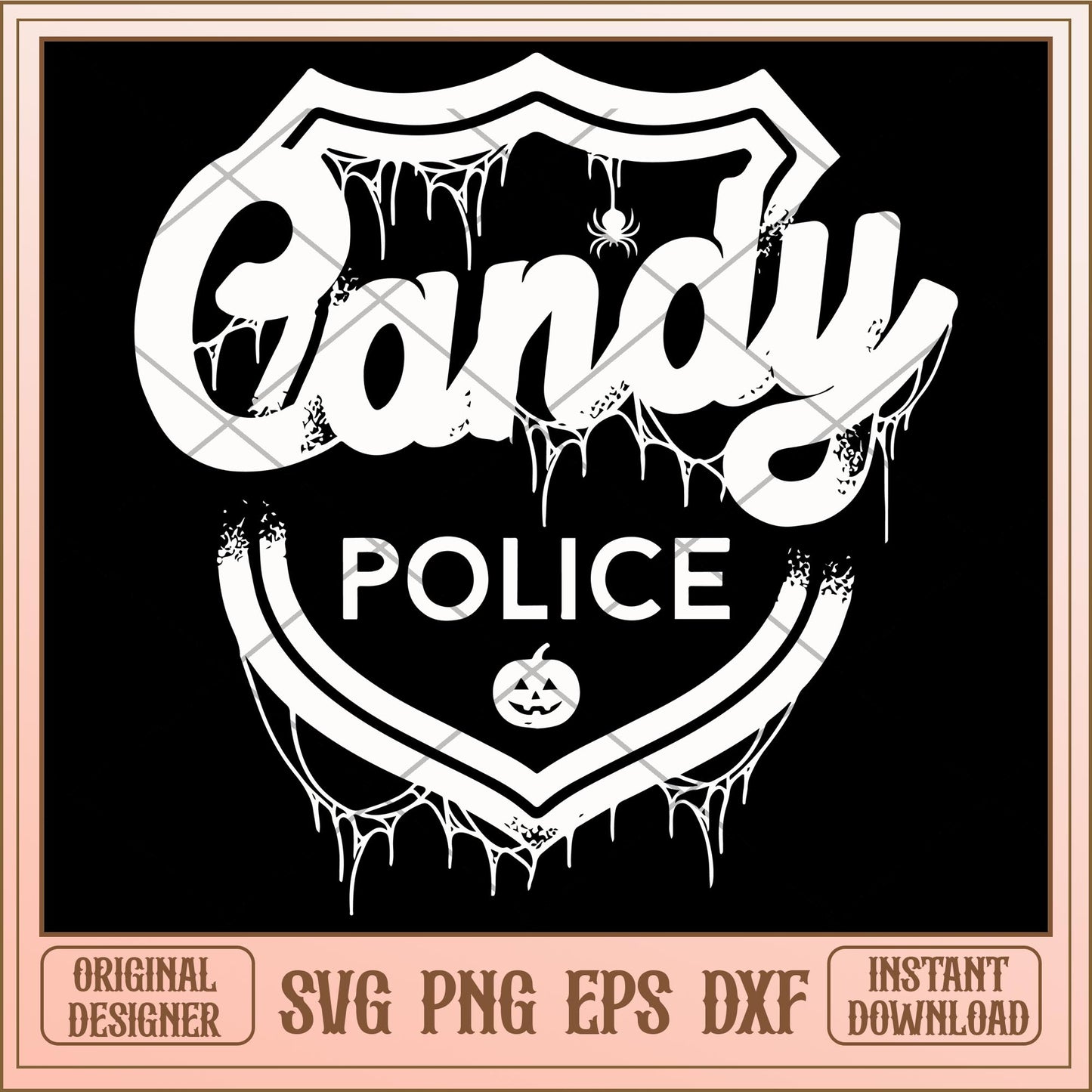 Candy police white svg, halloween Svg, digital download