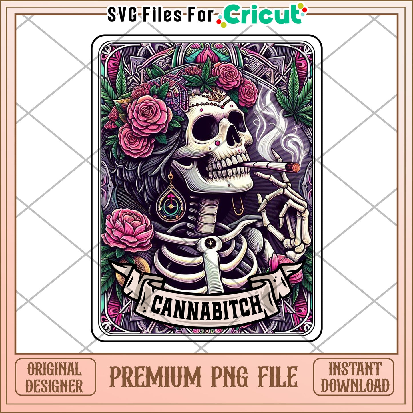 Cannnabitch Skull PNG Premium Download