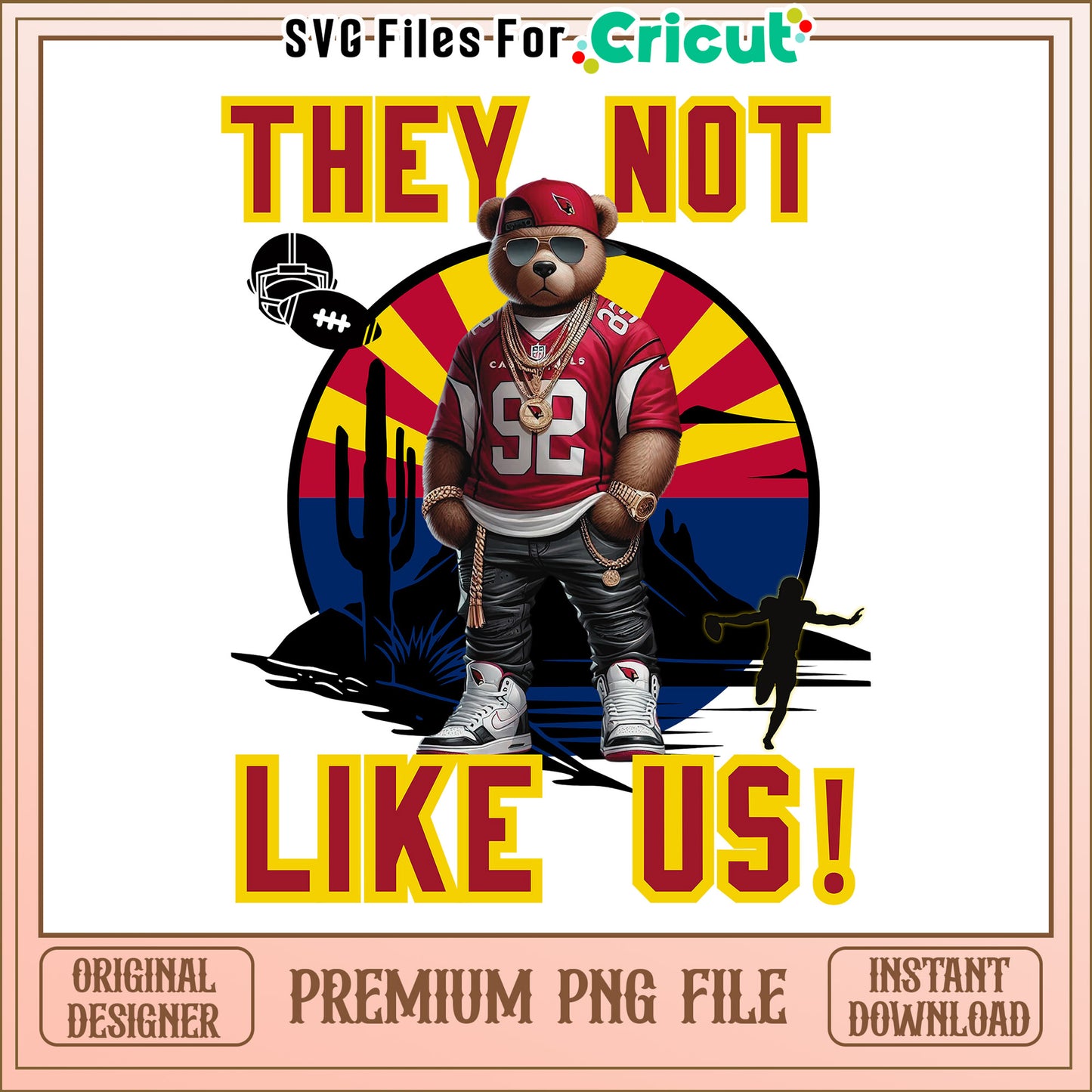 Cardinals they not like us png, Arizona Cardinals png, NFL png