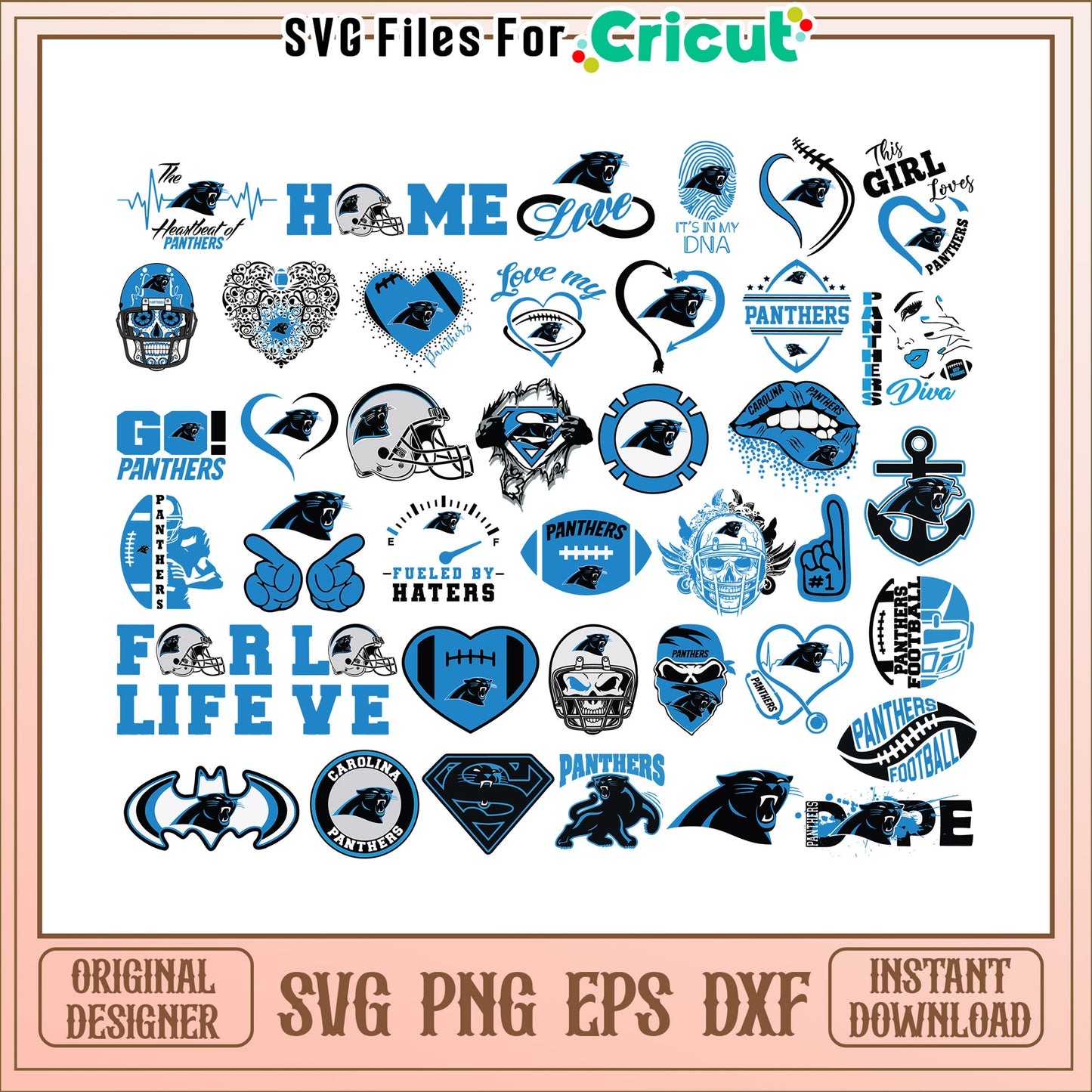 Carolina Panthers SVG Bundle 20+ Designs
