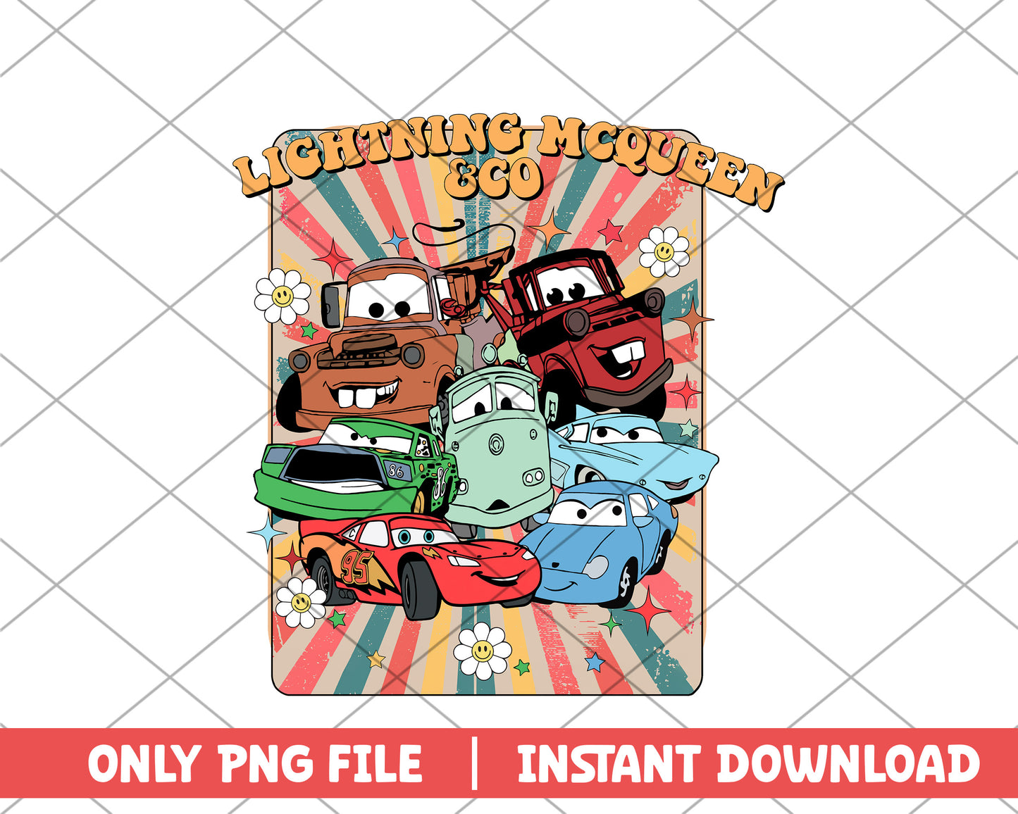 Cars lightning mcqueen & co disney png