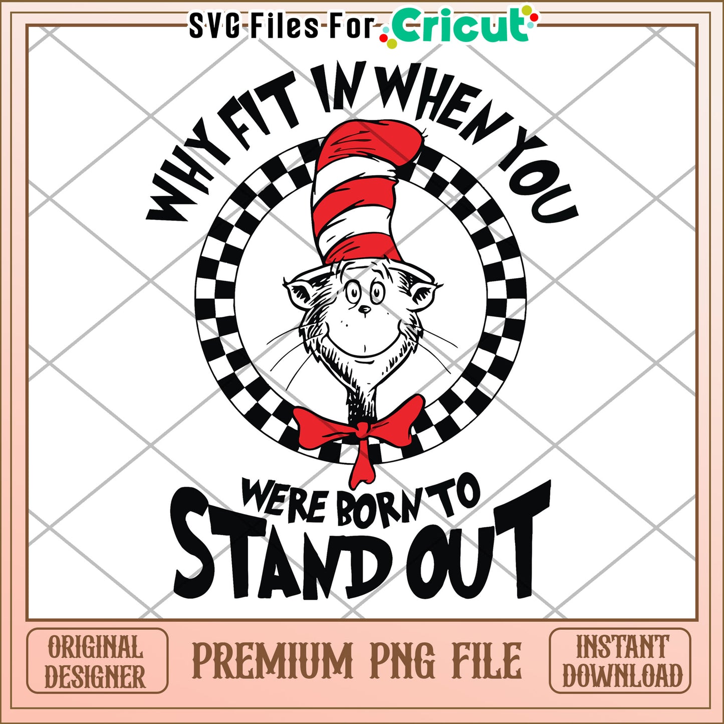 Cat in Hat PNG Stand Out Design