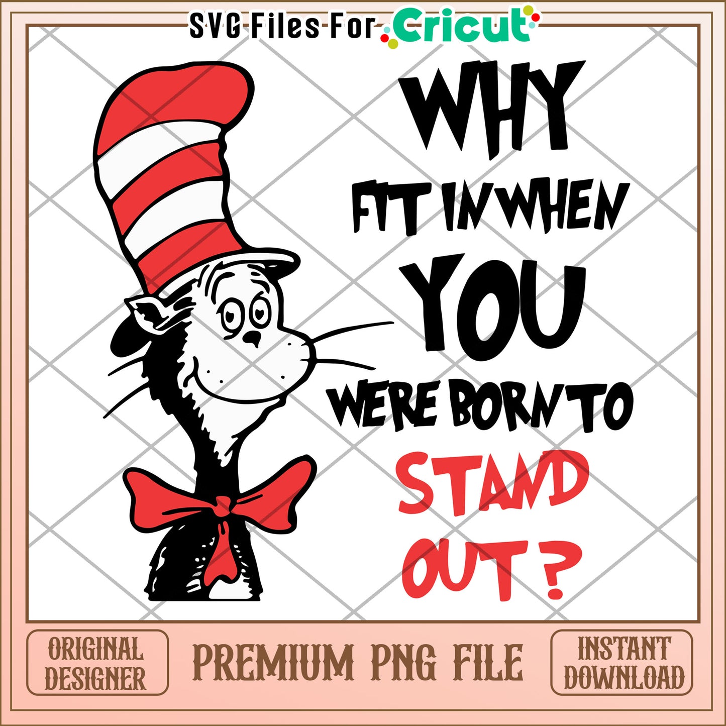 Cat in Hat Stand Out PNG Download