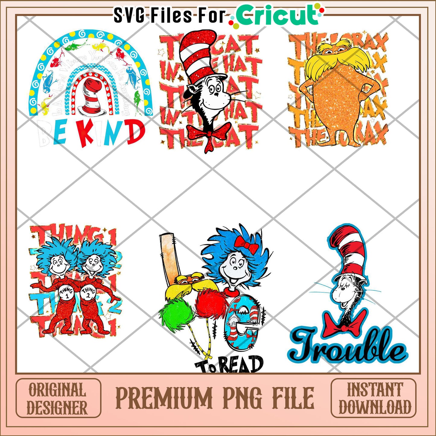Cat in the Hat Inspired PNG Bundle for Creative Projects