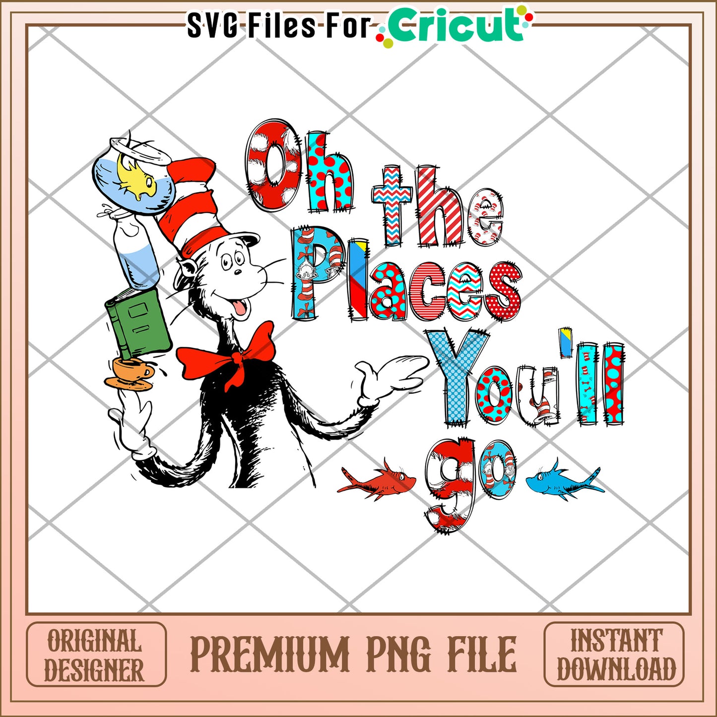 Cat in the Hat Places Youll Go PNG