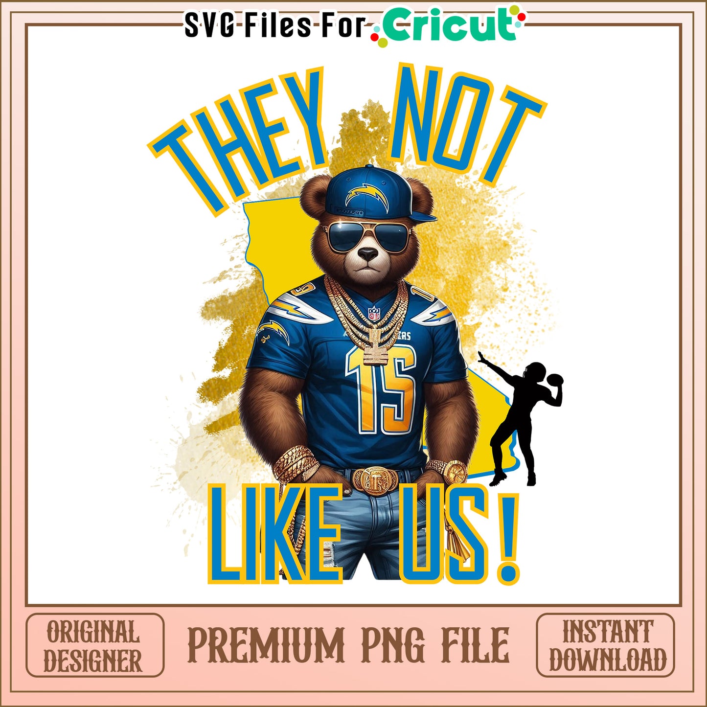 Chargers they not like us png, Los Angeles Chargers png, NFL png