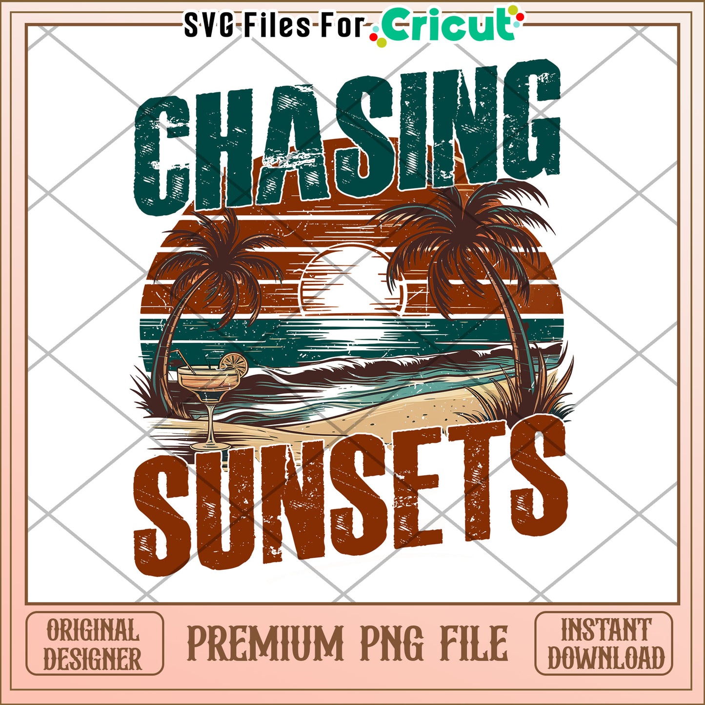 Chasing Sunsets Beach PNG Image