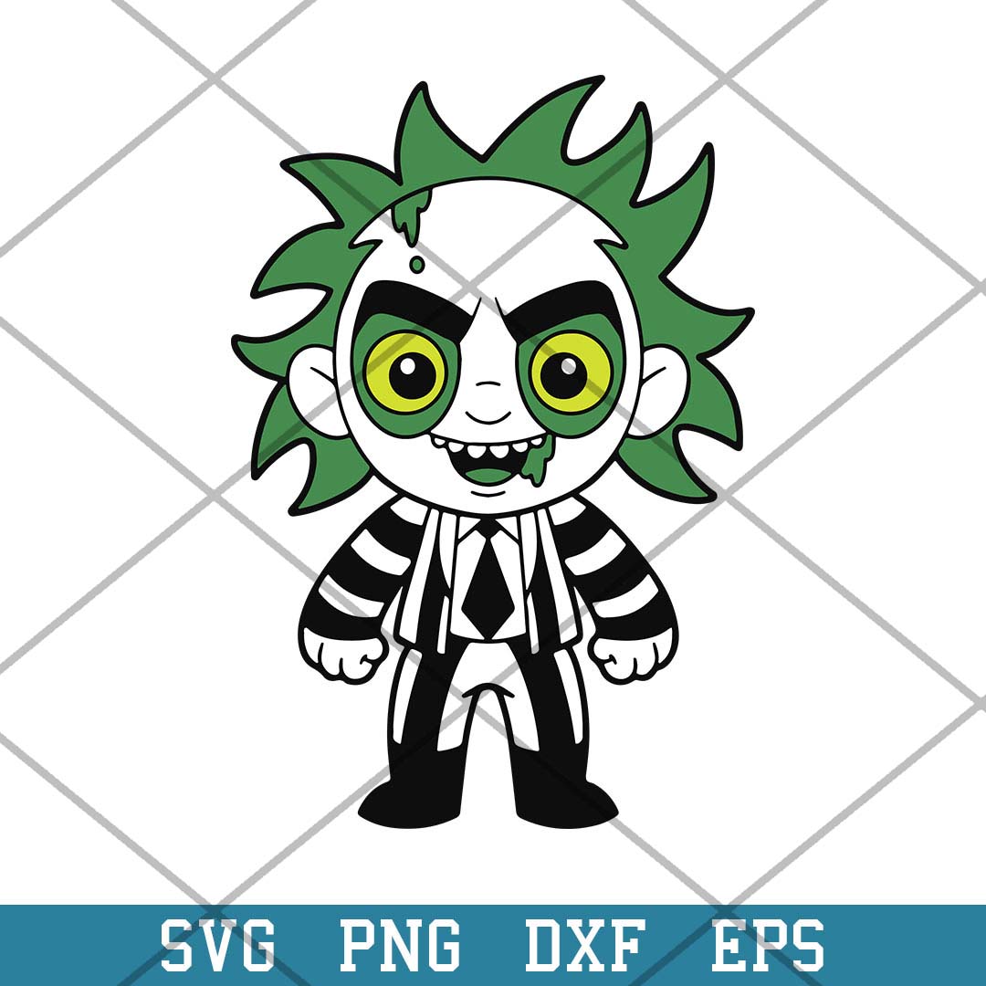 Chibi Beetlejuice Svg, Horror Movies Svg-Svgfilesforcricut