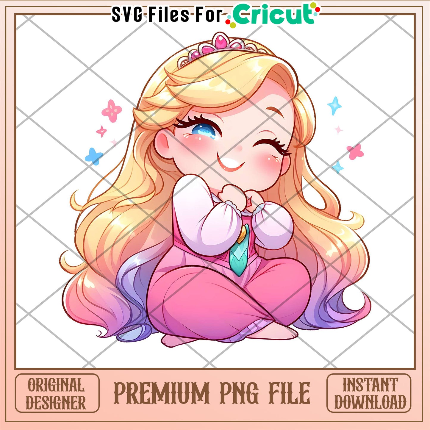 Chibi Princess PNG Instant Download