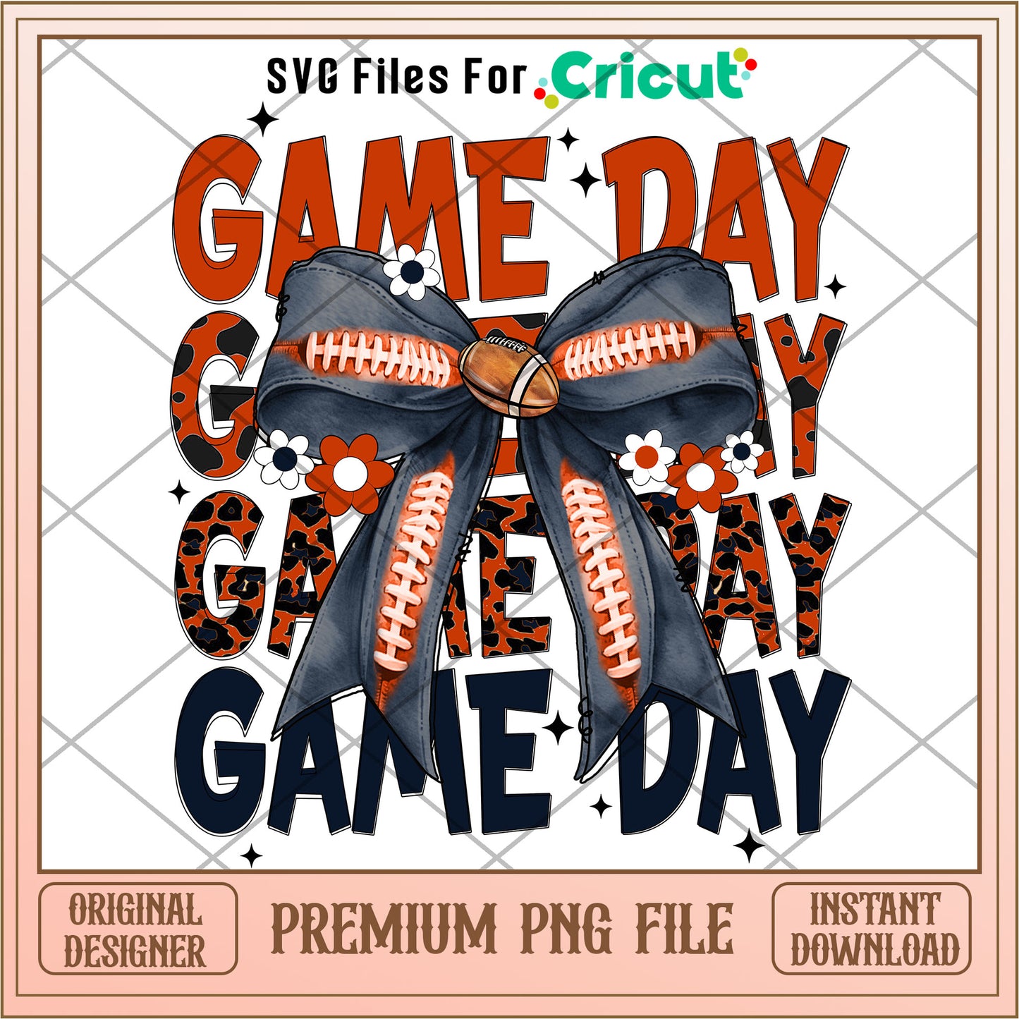 Chicago Bears coquette football bow png, Chicago Bears png, NFL png