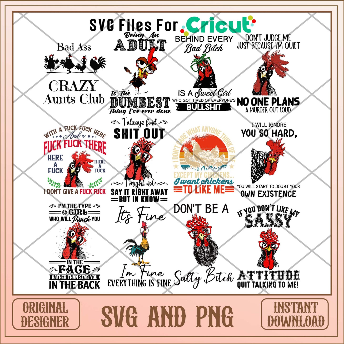 Sassy Chicken spirit svg bundle, Animal svg bundle - Svgfileforcricut