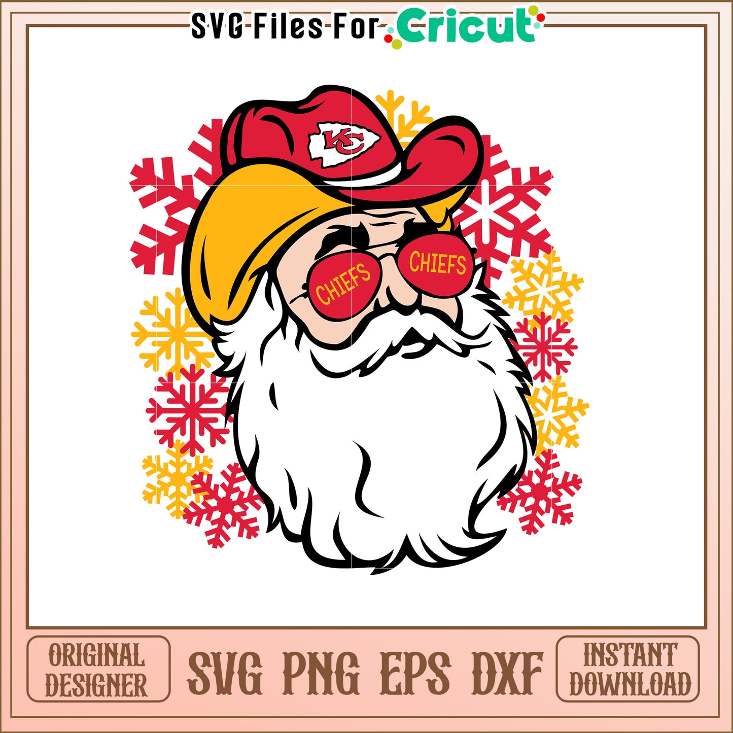 Chiefs Santa SVG Design for Holiday Cheerful Crafts