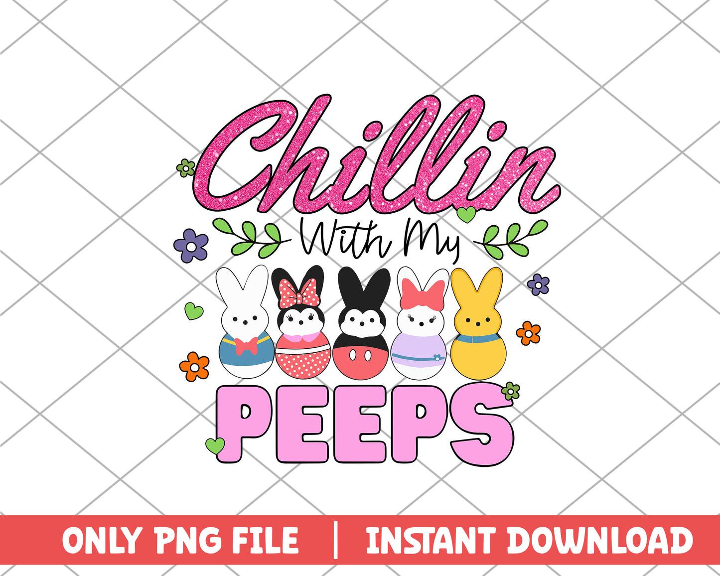 Chillin with my peeps easter png