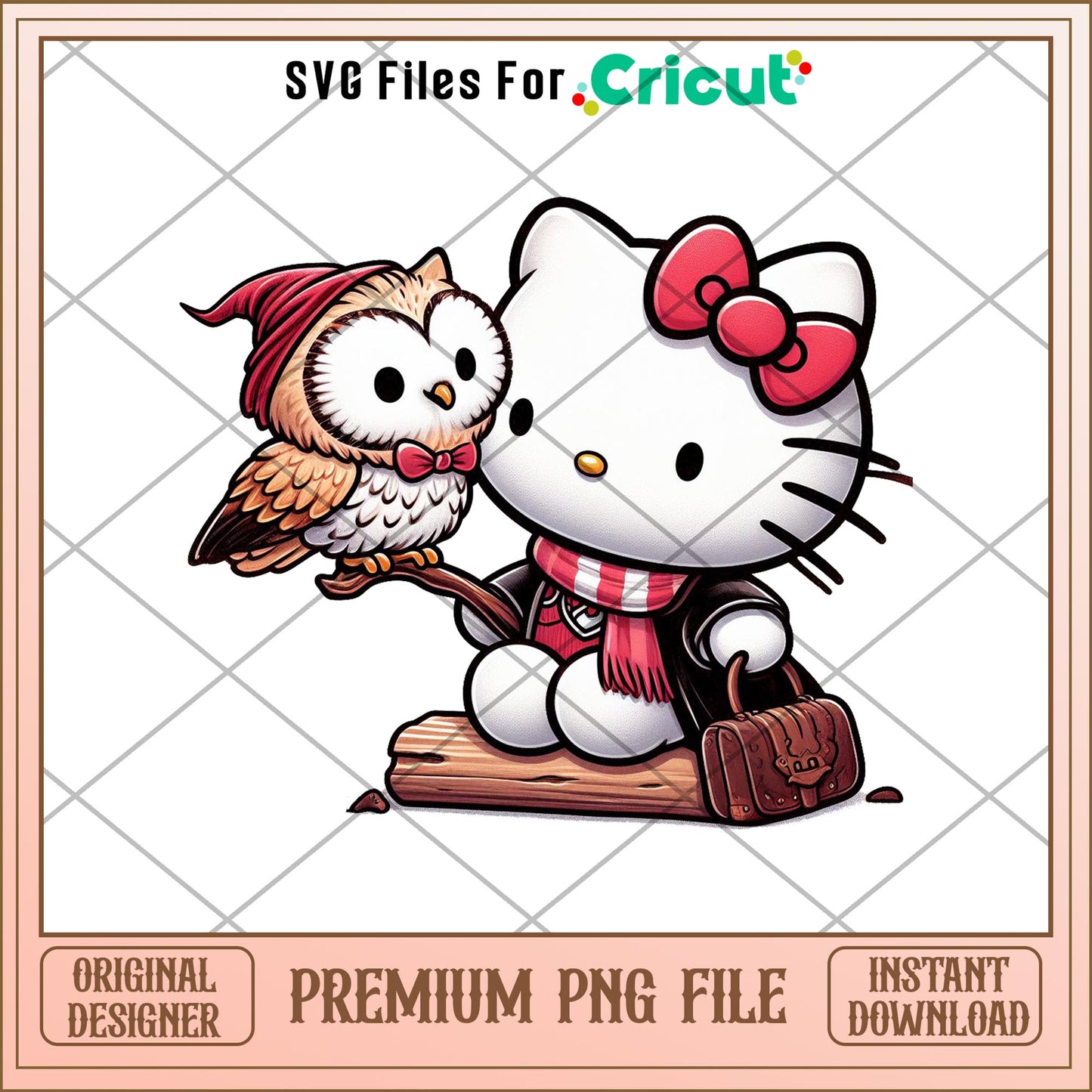 Cho Chang hello kitty design png, potter png, digtal dowload
