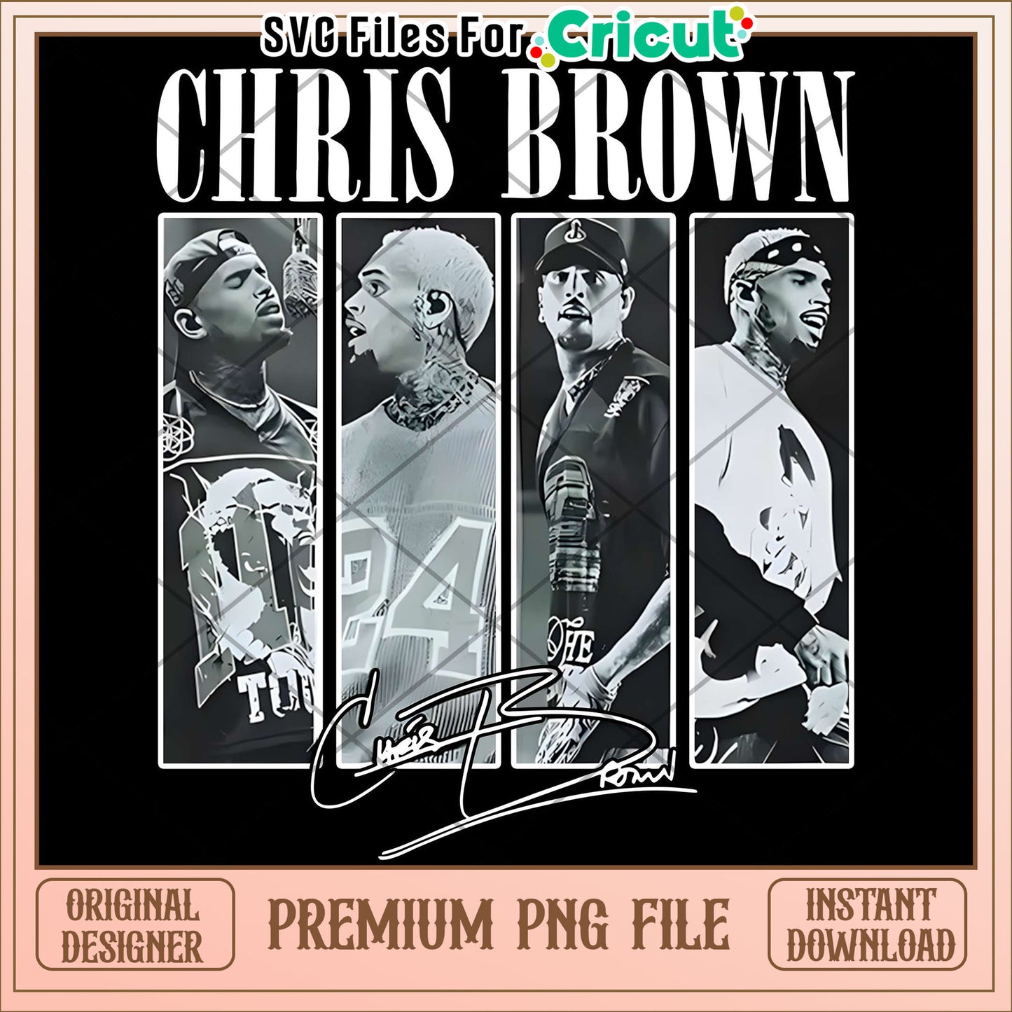 Chris brown 2 black png, rnb artist style png, hip hop design png