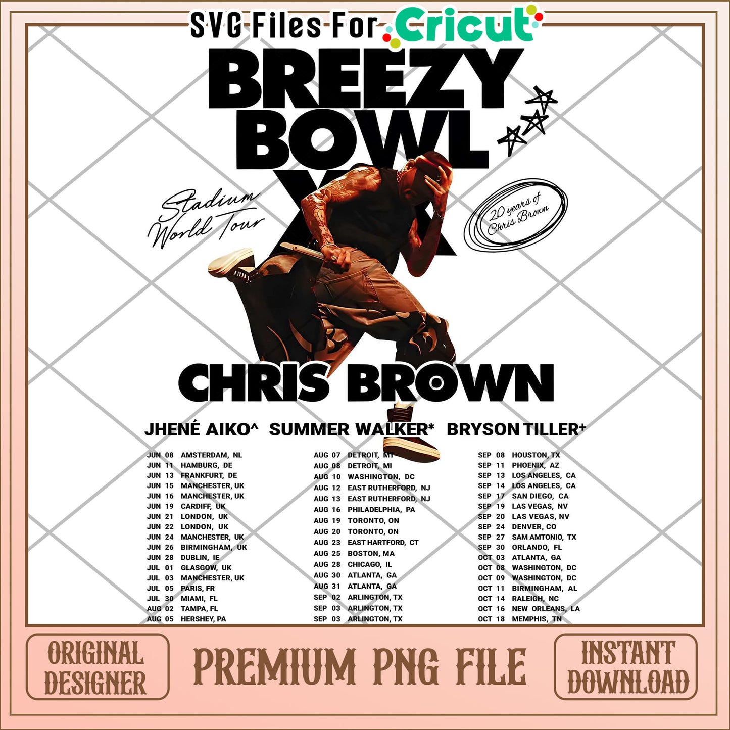 Chris brown world tour png, rnb concert design png, hip hop event graphic png