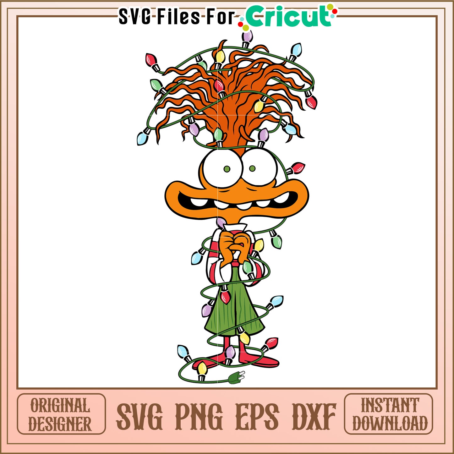 Christmas Lights Character SVG PNG EPS DXF