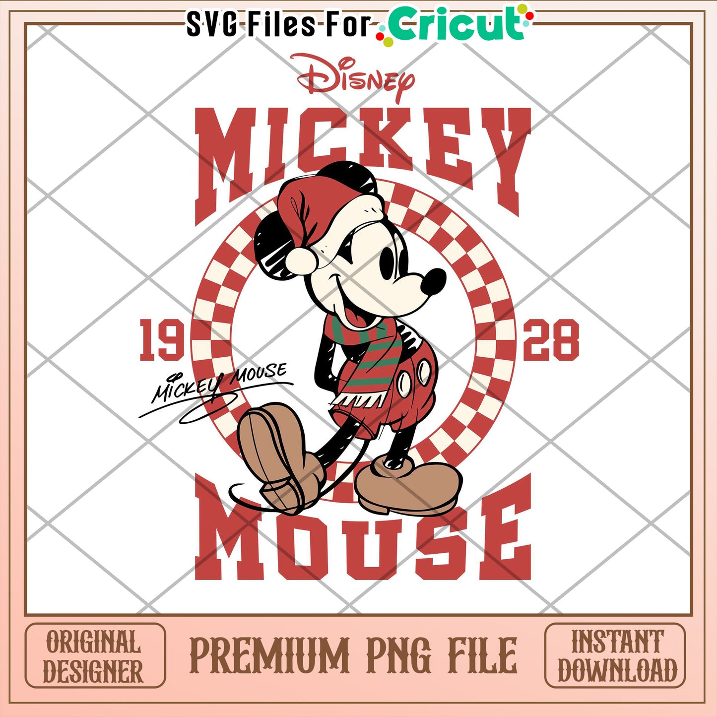 Christmas Mickey Mouse PNG Design