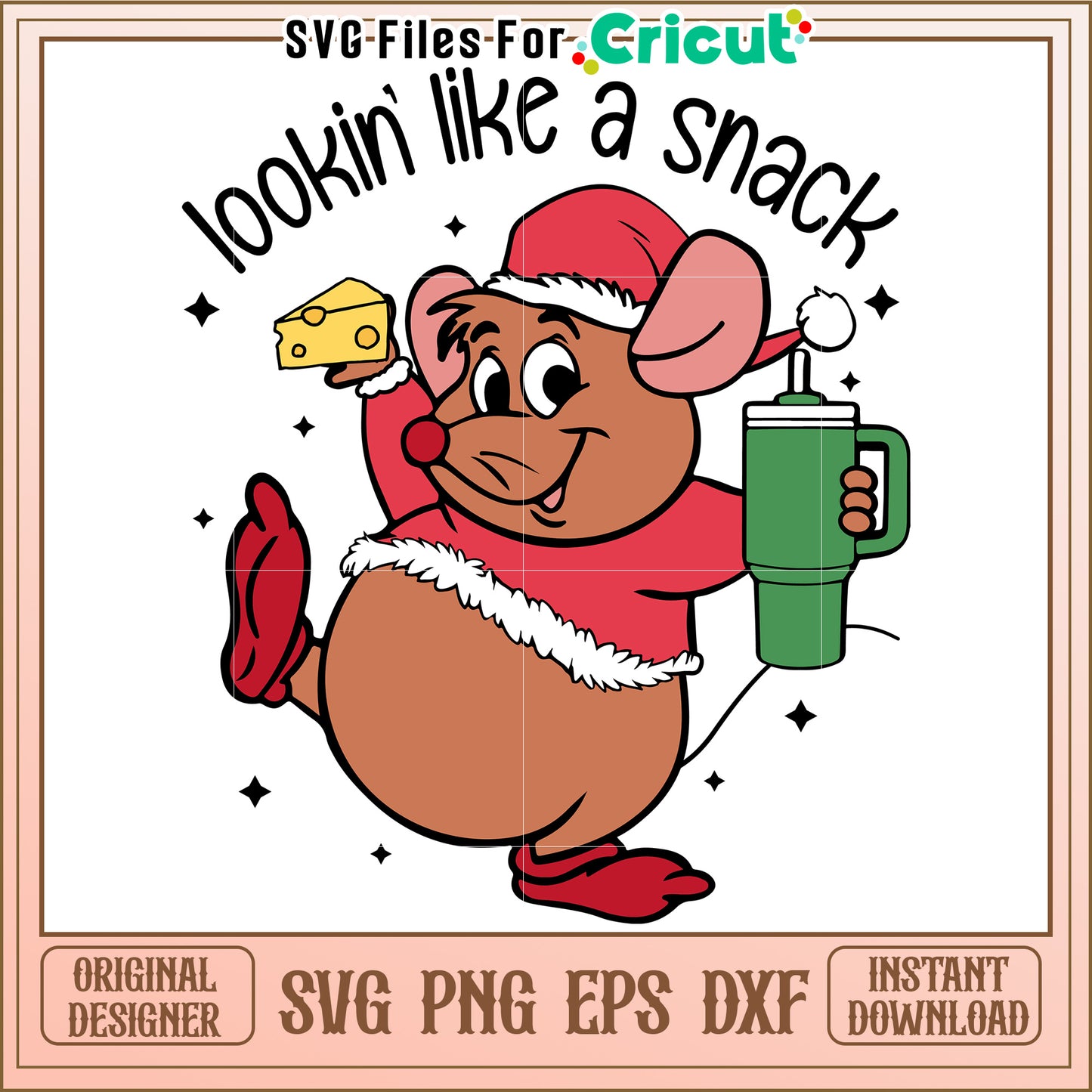 Christmas Mouse SVG Design Download