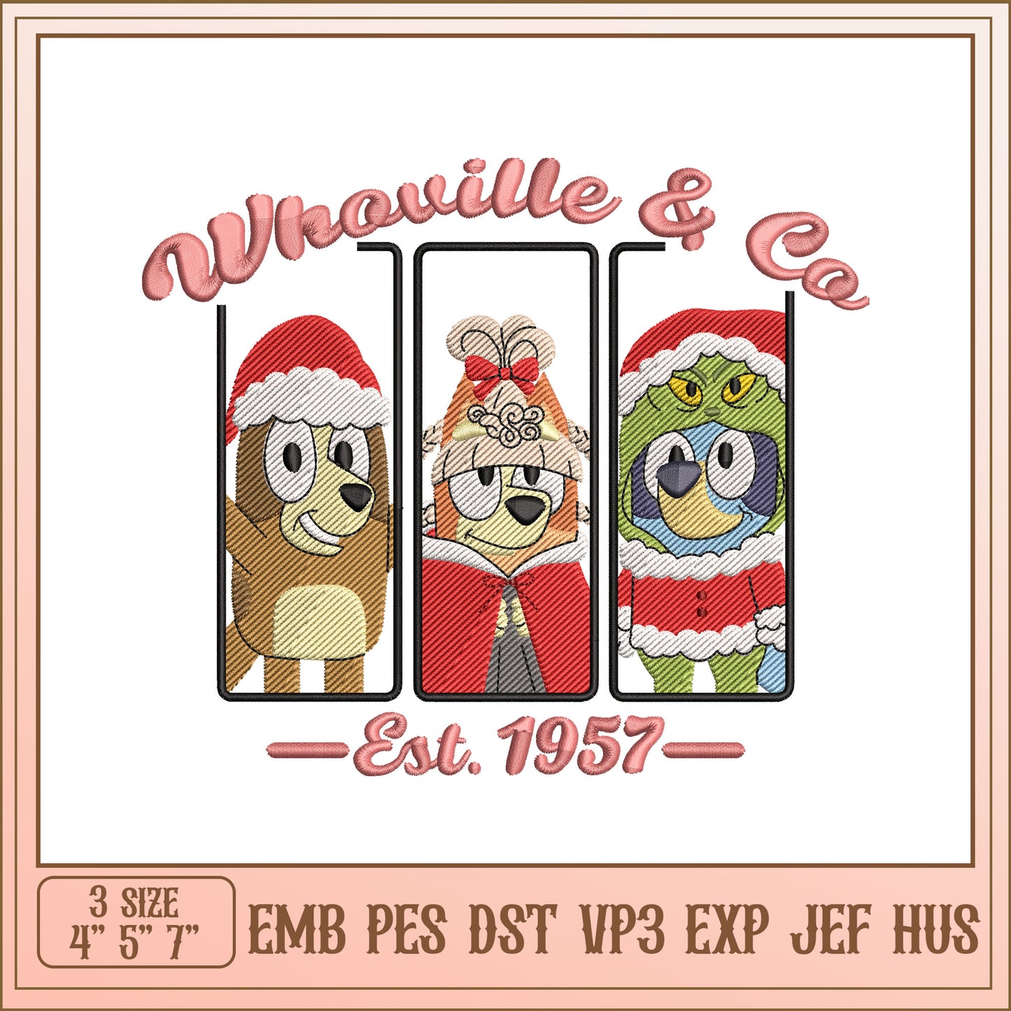 Christmas Whoville Embroidery Design