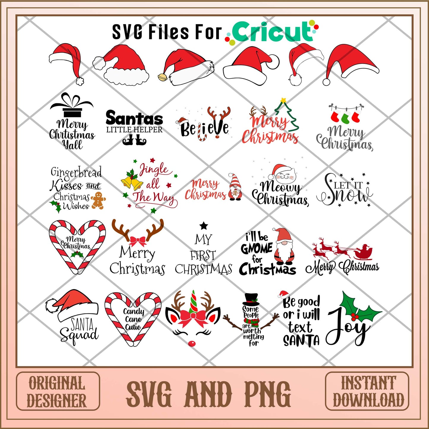 Christmas cute head quotes svg bundle, Christmas day svg - Svgfileforcricut