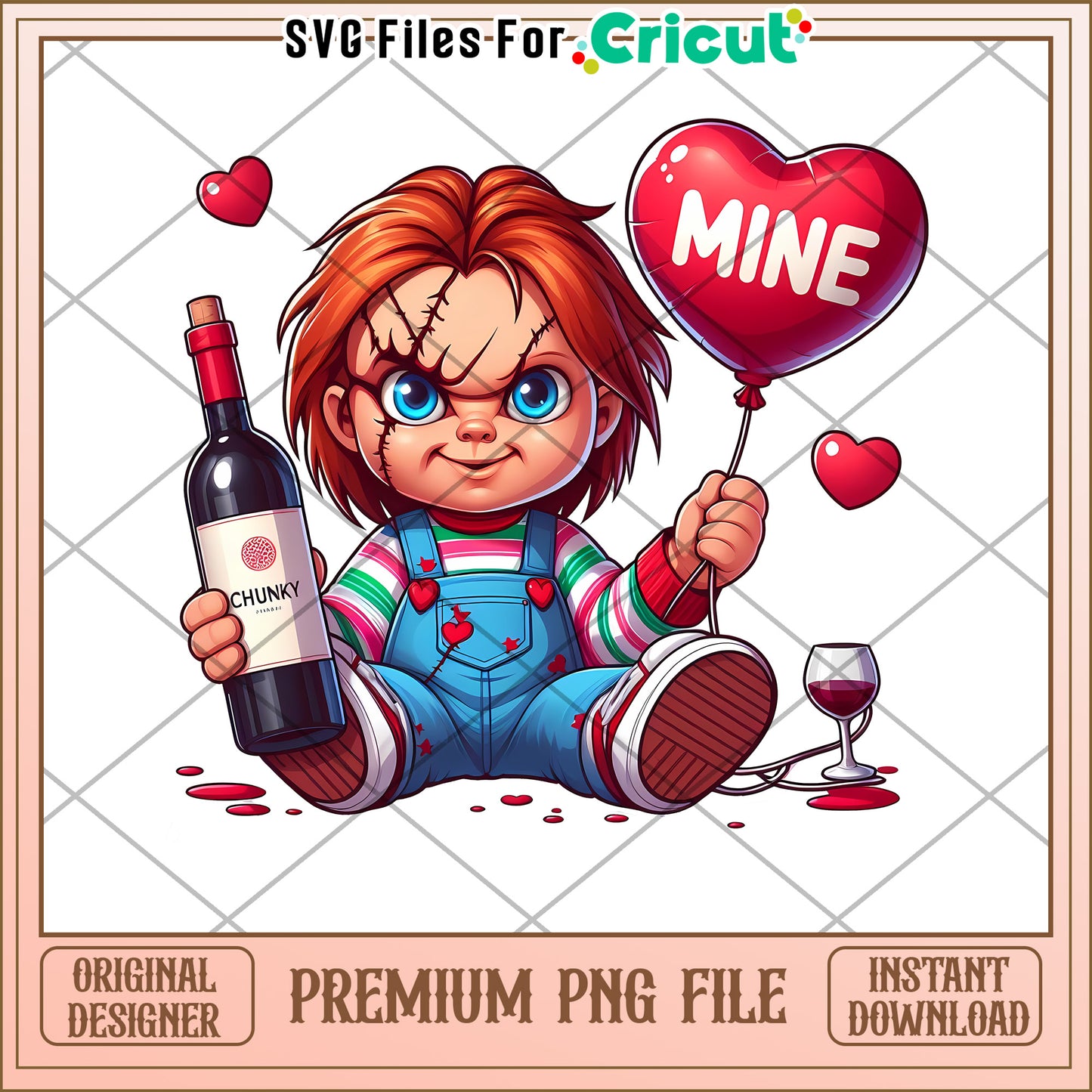 Chucky Valentine PNG Wine & Mine