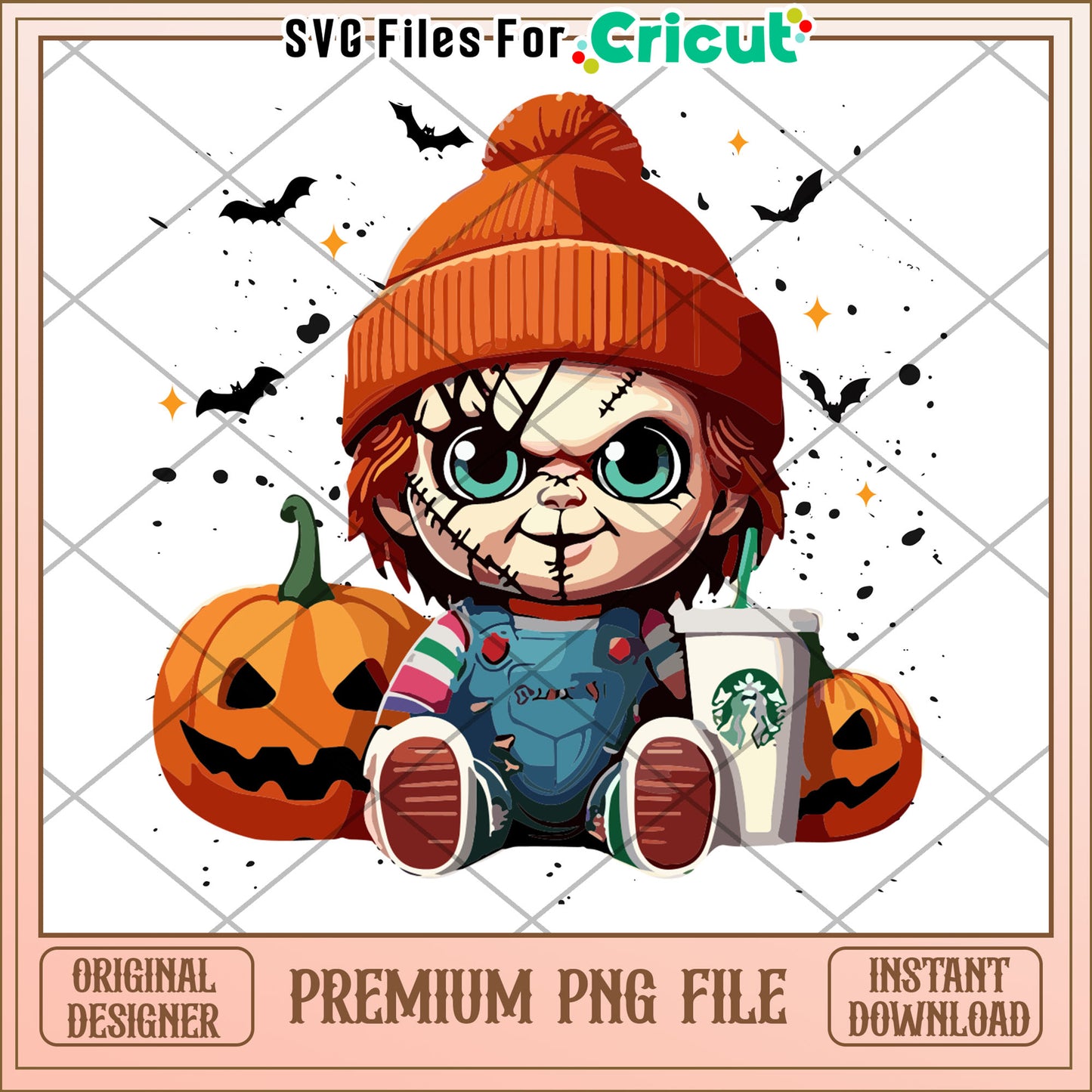 Chucky doll png, killers characters png, halloween pumpkin png