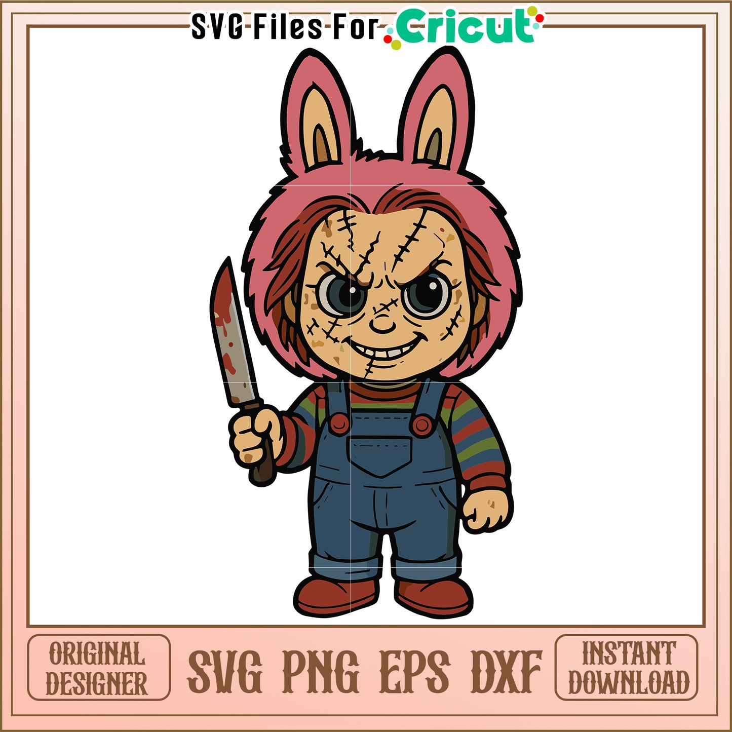Chucky labubu svg, halloween cartoon svg, halloween pumkin svg