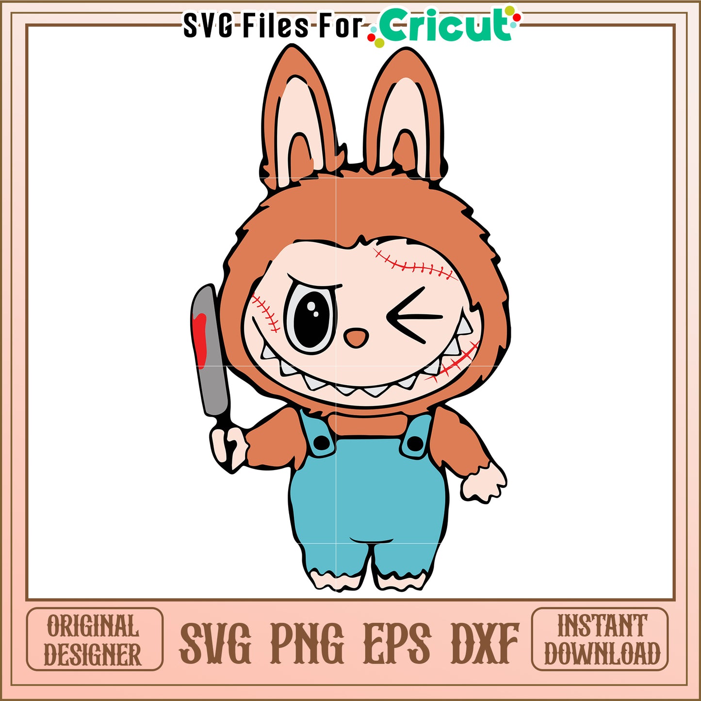 Chucky labubu svg, halloween holiday svg, spooky halloween decorations svg