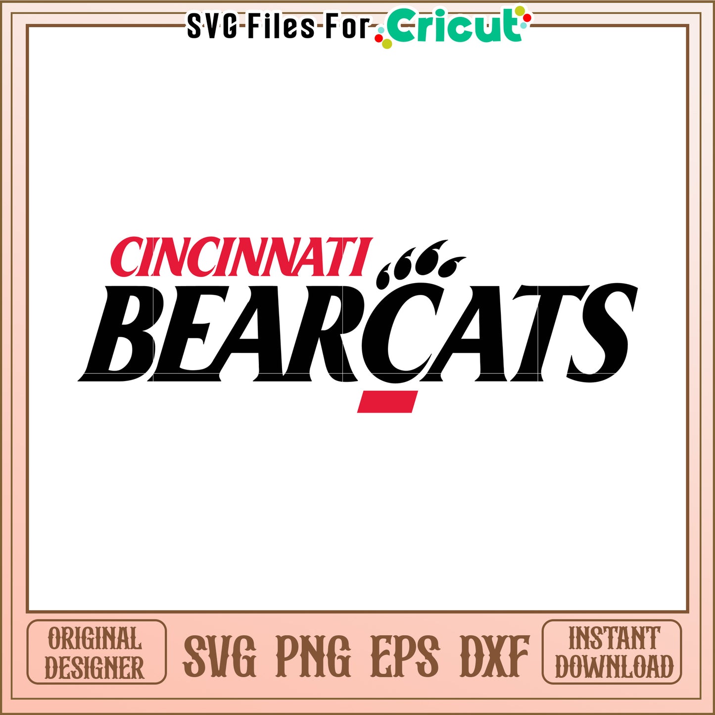Cincinnati Bearcats Logo SVG Design for Cricut, Perfect for Sports Fans