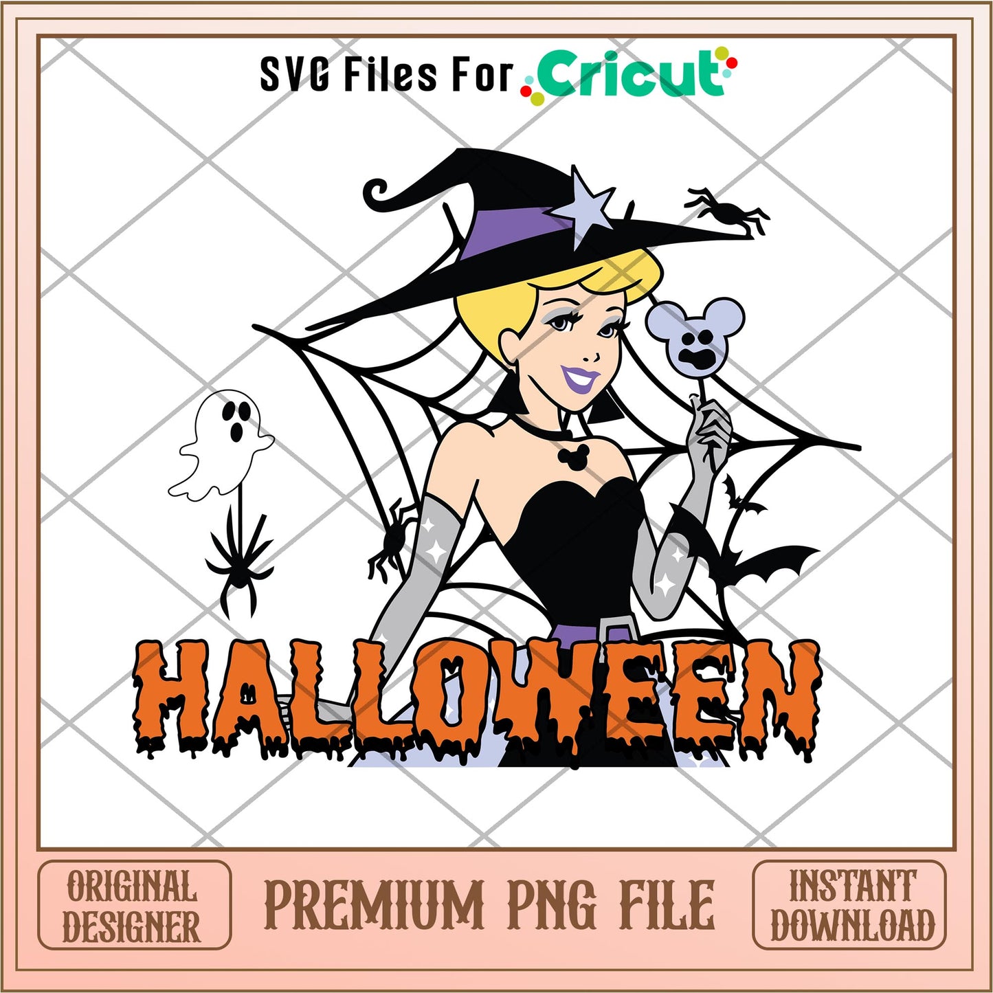 Cinderella Princess Halloween png, Disney princess name png, digital download