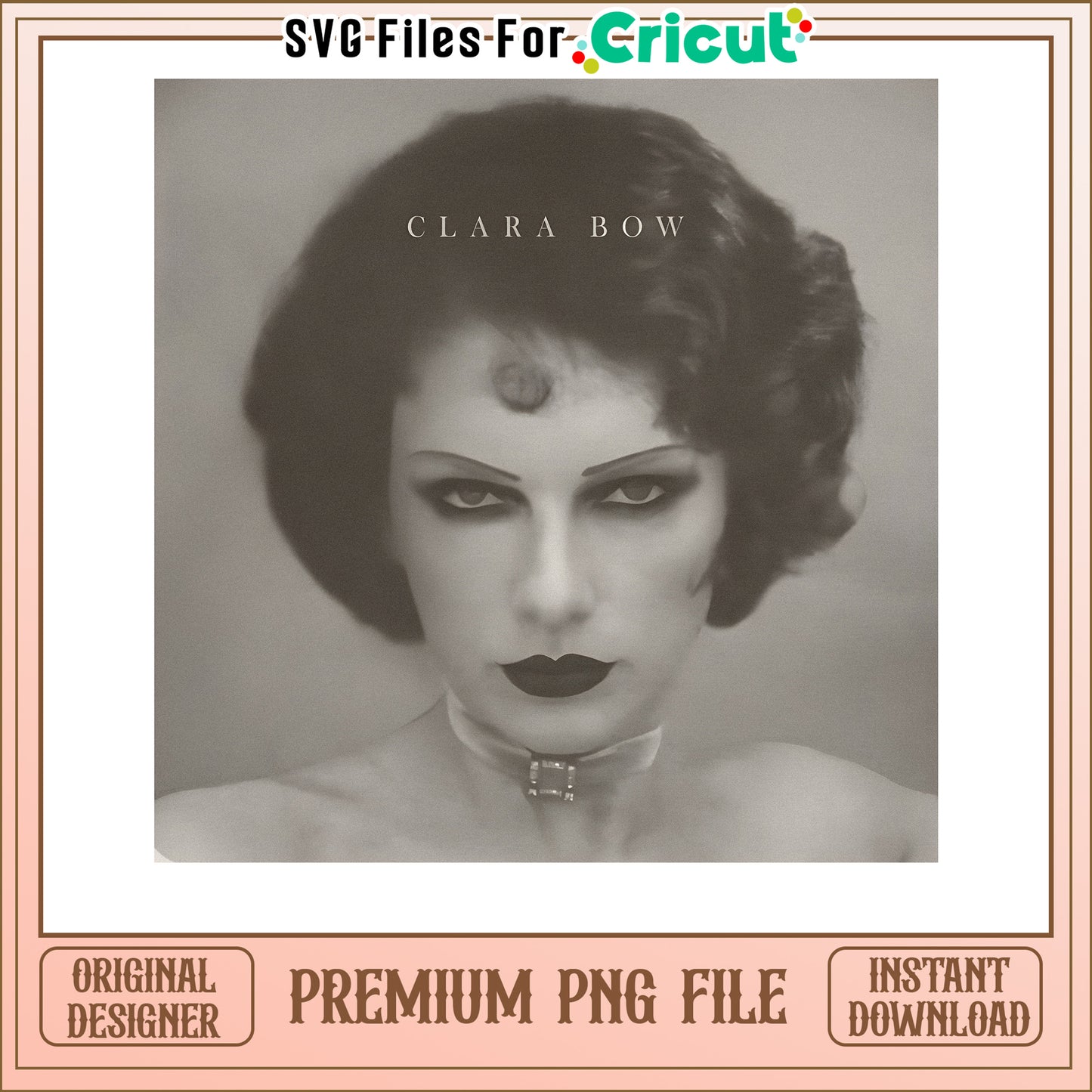 Clara Bow Vintage PNG File for Crafting, Instant Download Available