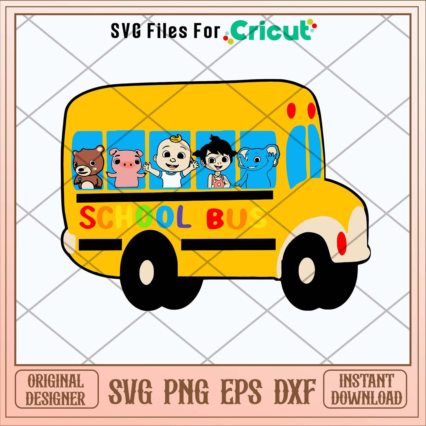 Cocomelon Bus Arica Svg-Svgfilesforcricut