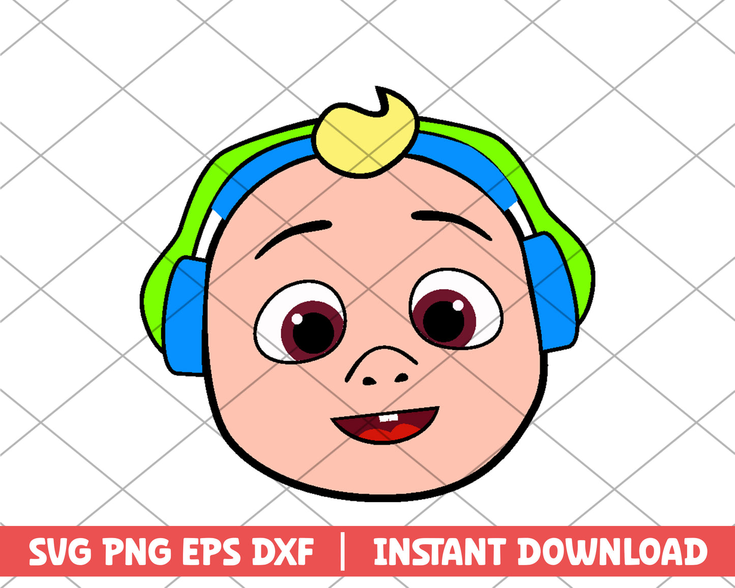 Cocomelon baby jj cookie cutter cartoon svg