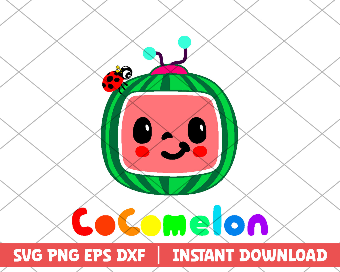 Cocomelon logo cartoon svg