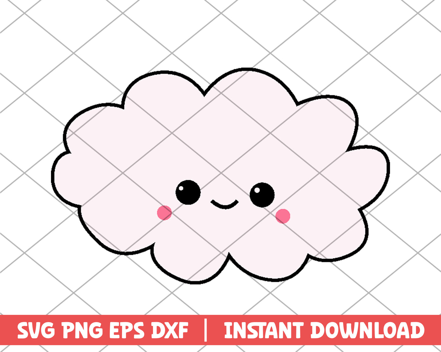 Cocomelon white cloud cartoon svg