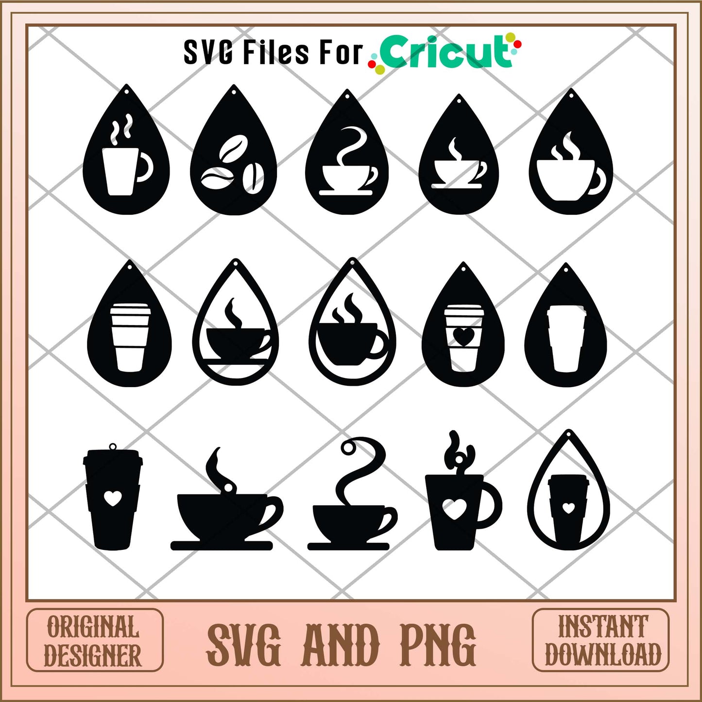 Coffee Earrings svg bundle, Coffee svg bundle - Svgfileforcricut