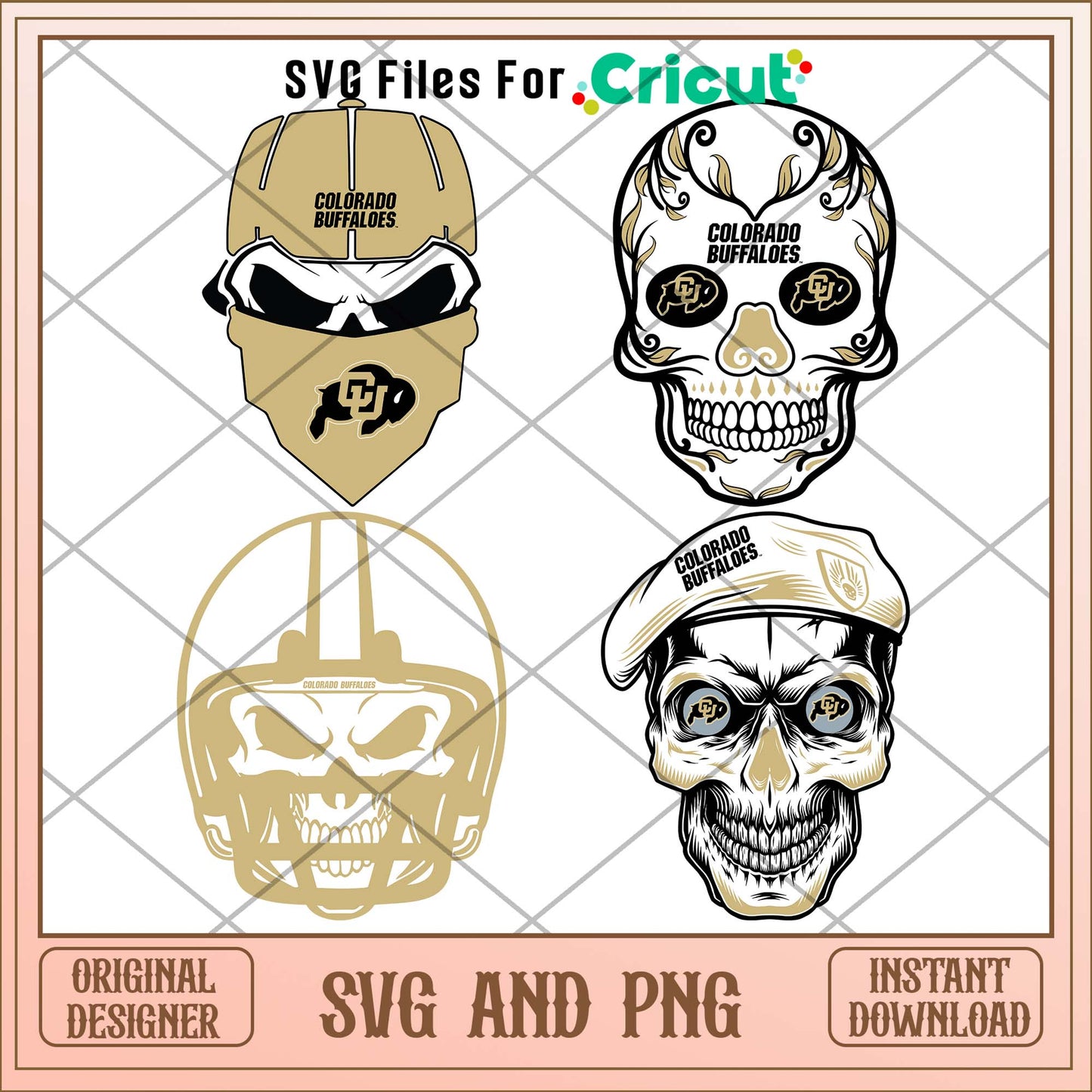 Colorado Buffaloes skull svg, Colorado Buffaloes svg bundle, NCAA svg