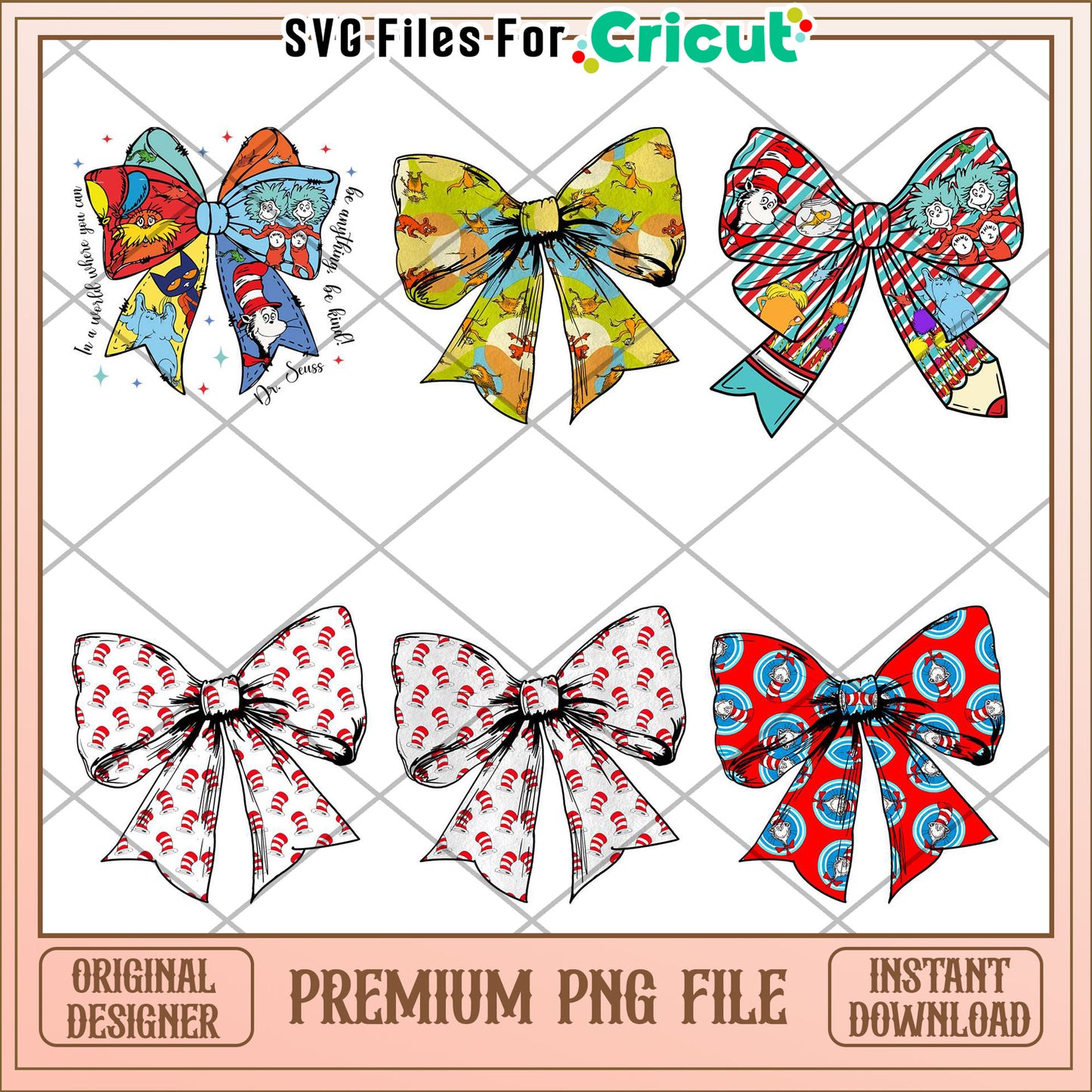 Colorful Bow PNG Bundle for Craft Projects Instant Download
