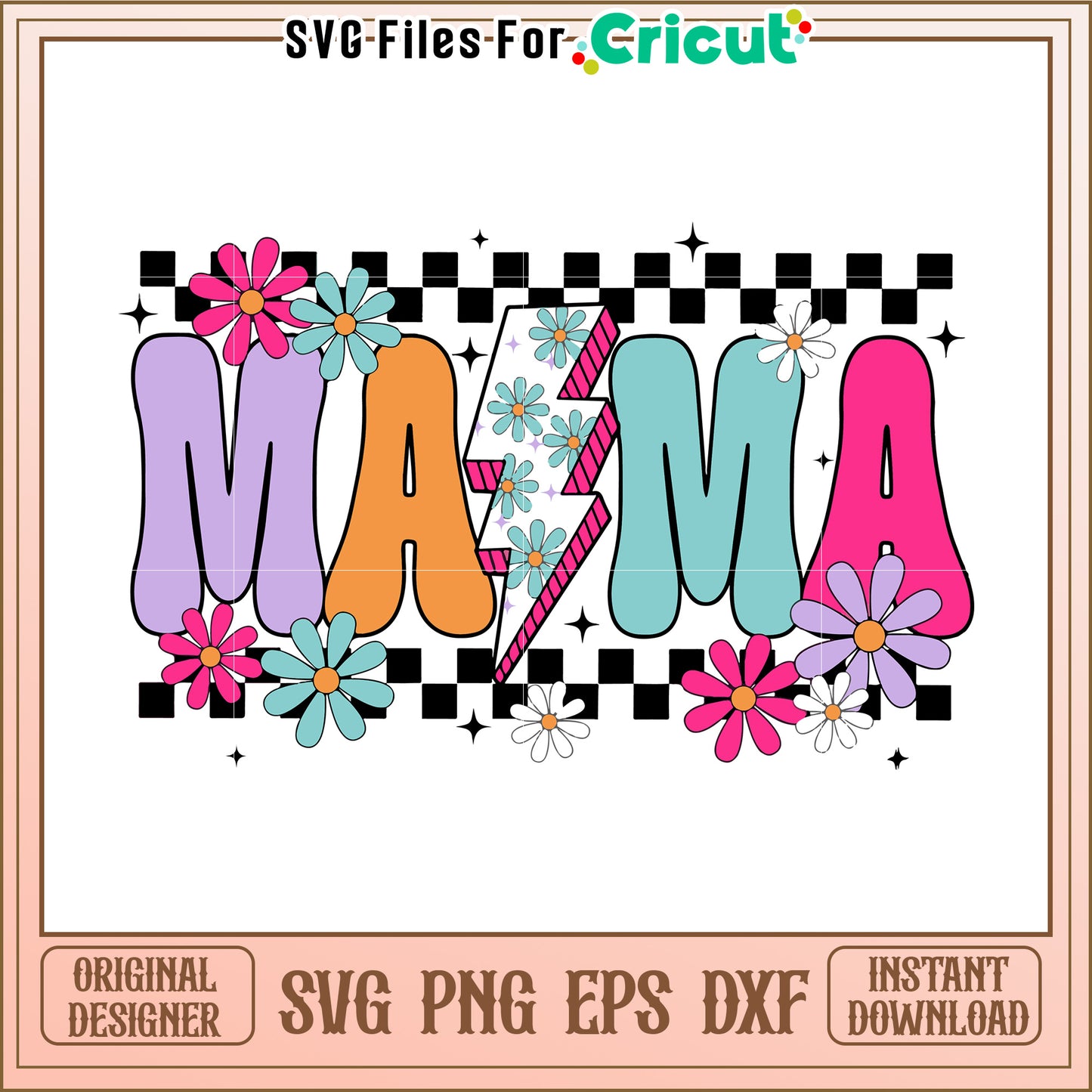 Colorful Mama Floral SVG Design, Perfect for Mother's Day Gifts